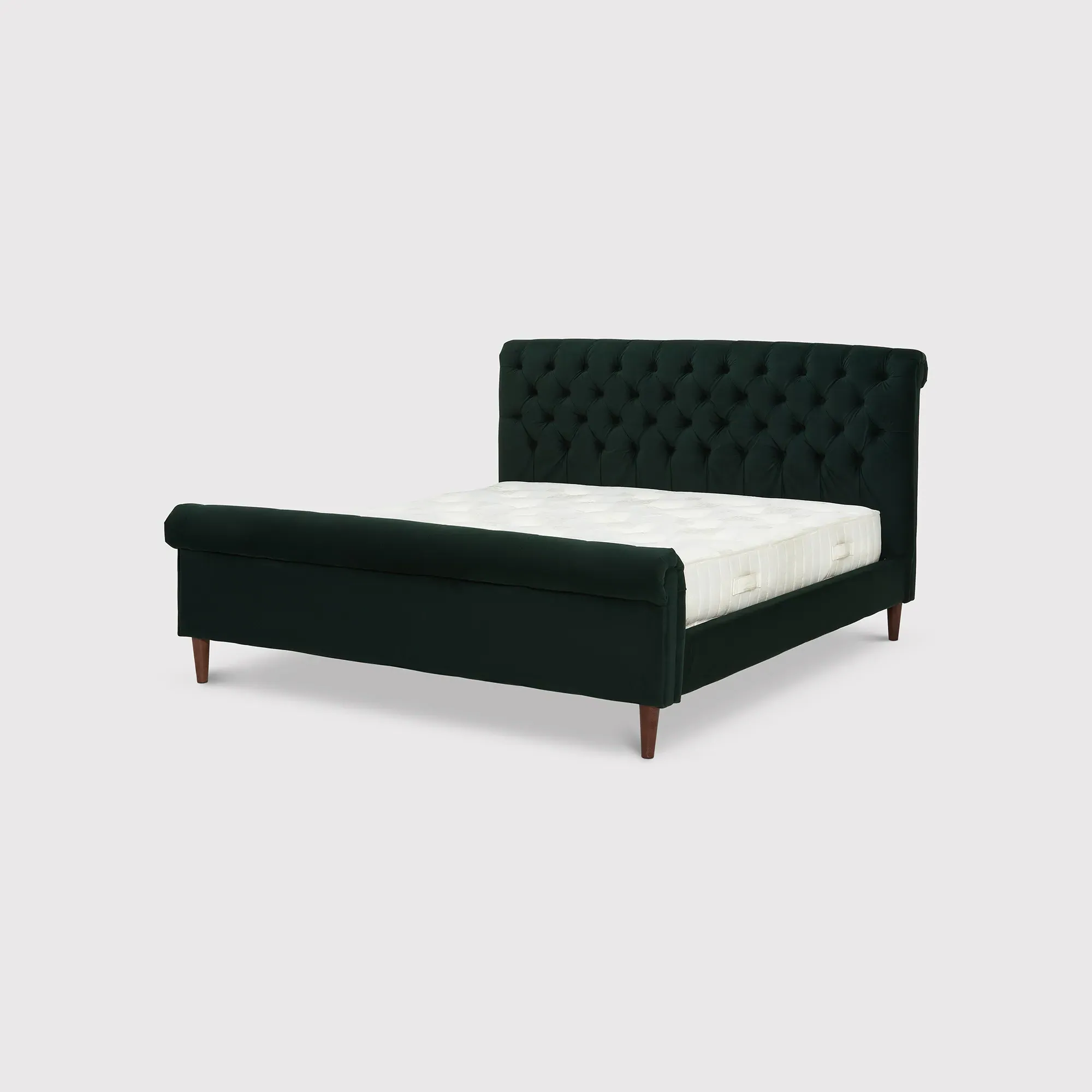 Hadley Super King Bed Frame - Green, Velvet image