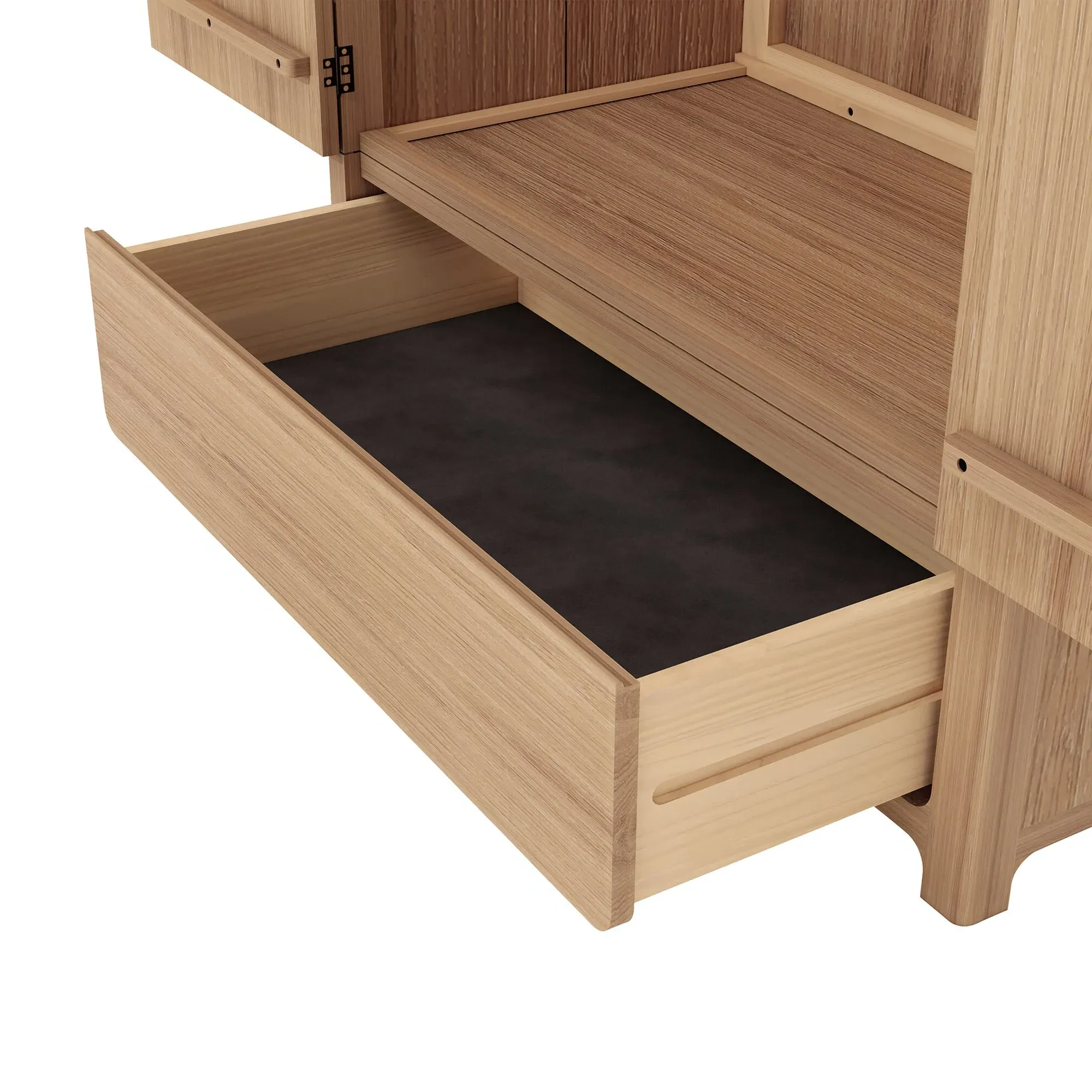 Hadrian 2 Door 1 Drawer Wardrobe - Neutral Oak