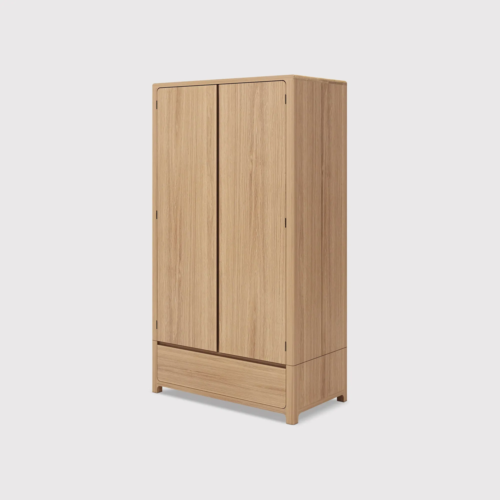 Hadrian 2 Door 1 Drawer Wardrobe - Neutral Oak image