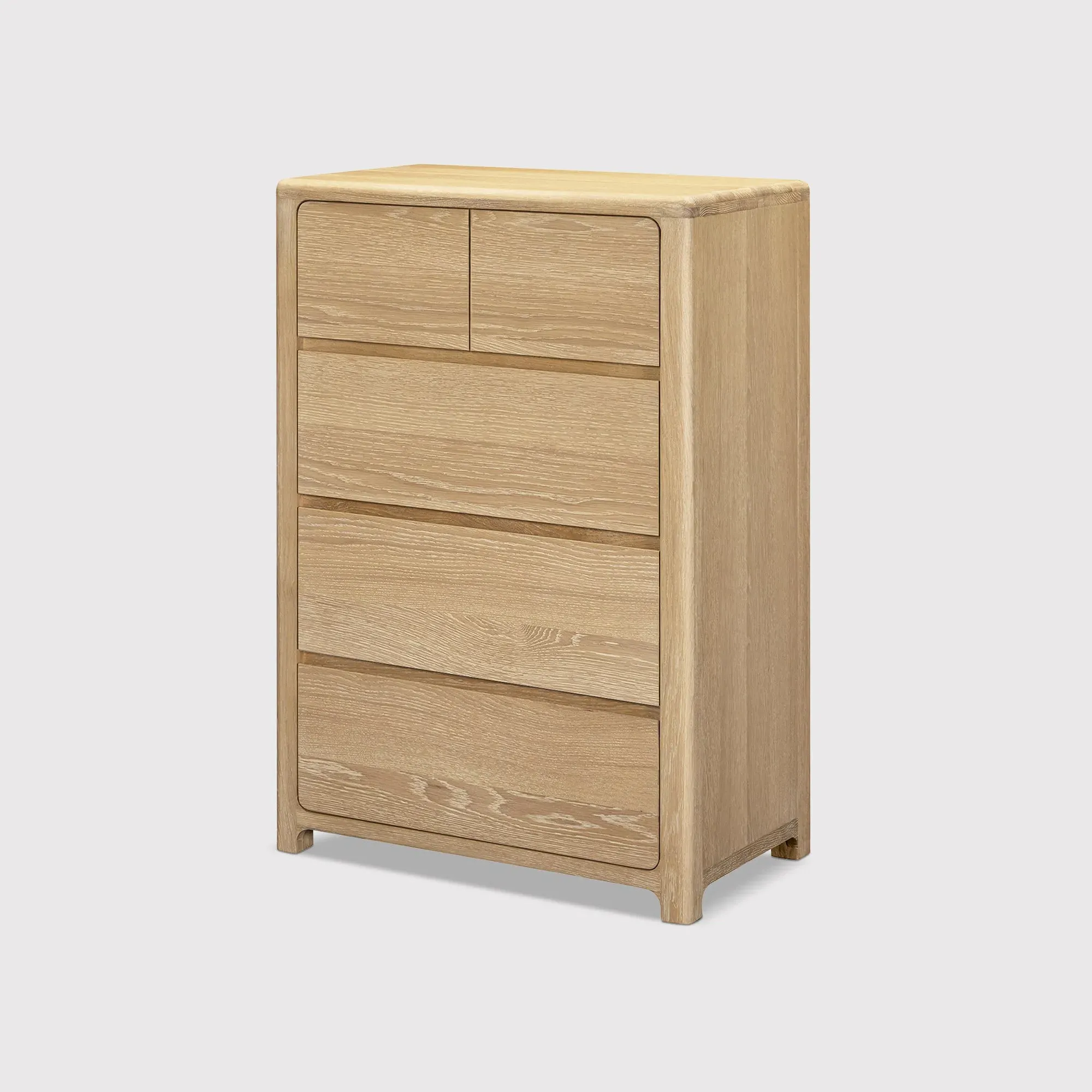 Hadrian 2 Over 3 Drawer Chest - Neutral, Oak