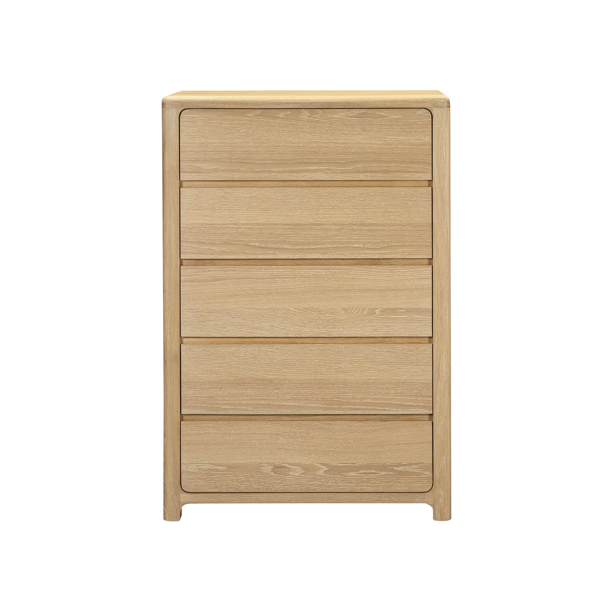 Hadrian 5 Drawer Tallboy Dresser - Neutral Oak