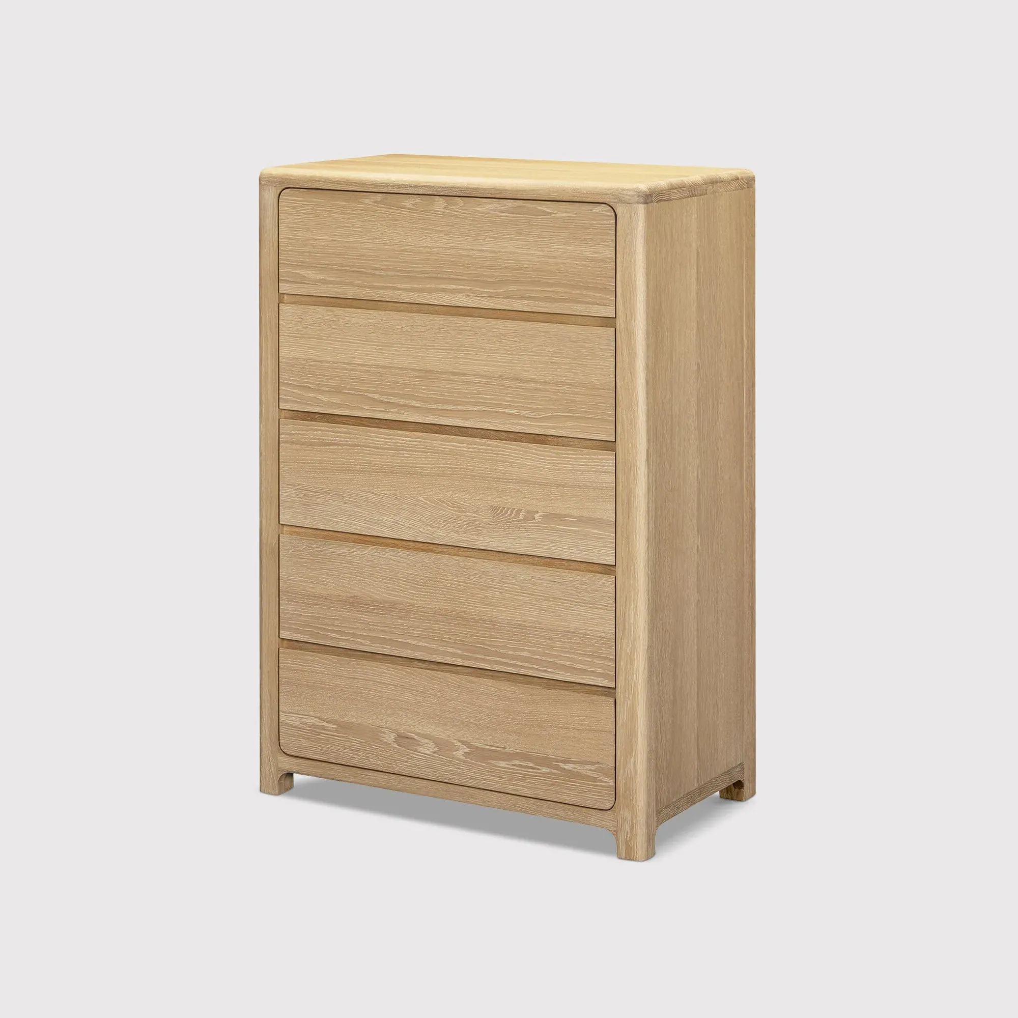 Hadrian 5 Drawer Tallboy Dresser - Neutral Oak image