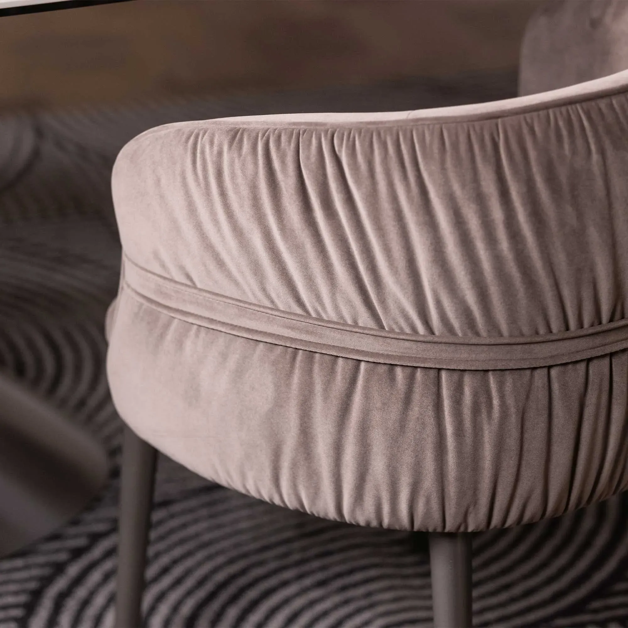 Halcyon Angled Dining Set with 4 Chairs - White, Ceramic