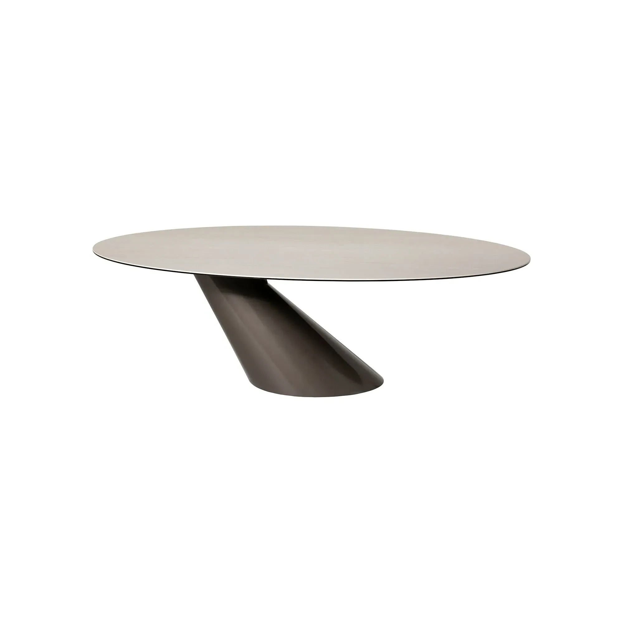 Halcyon Angled Dining Table - White, Ceramic