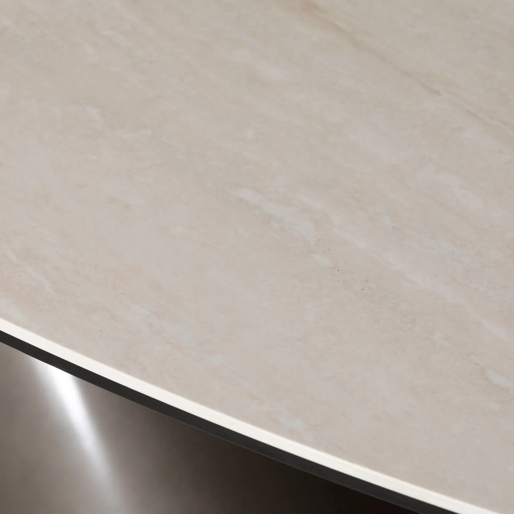 Halcyon Angled Dining Table - White, Ceramic