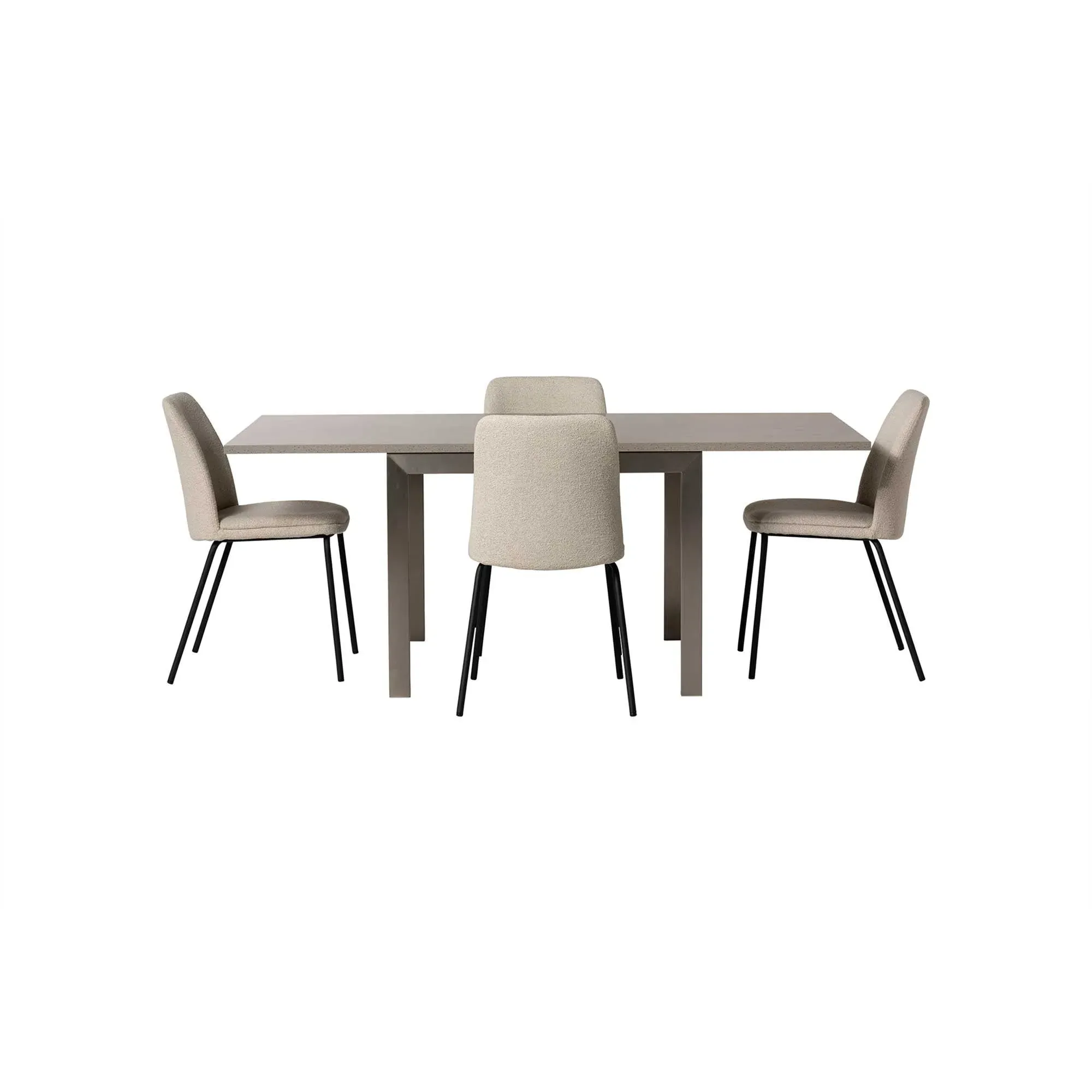 Halmstad Extendable Dining Set with 4 Chairs - Grey