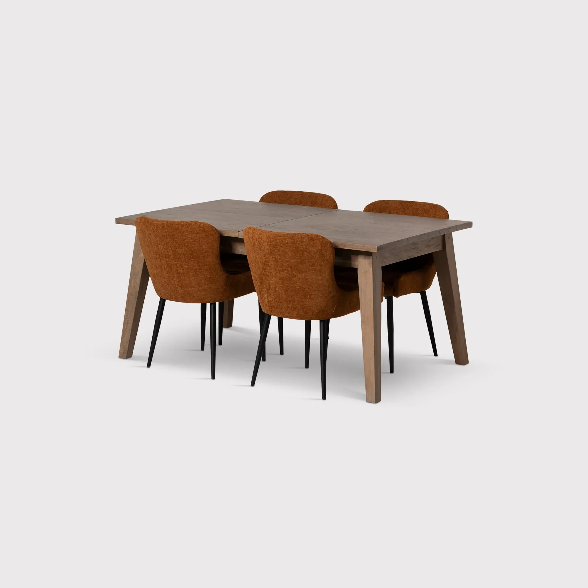 Hancock Extendable Dining Set with 4 Rivington Chairs - Grey image
