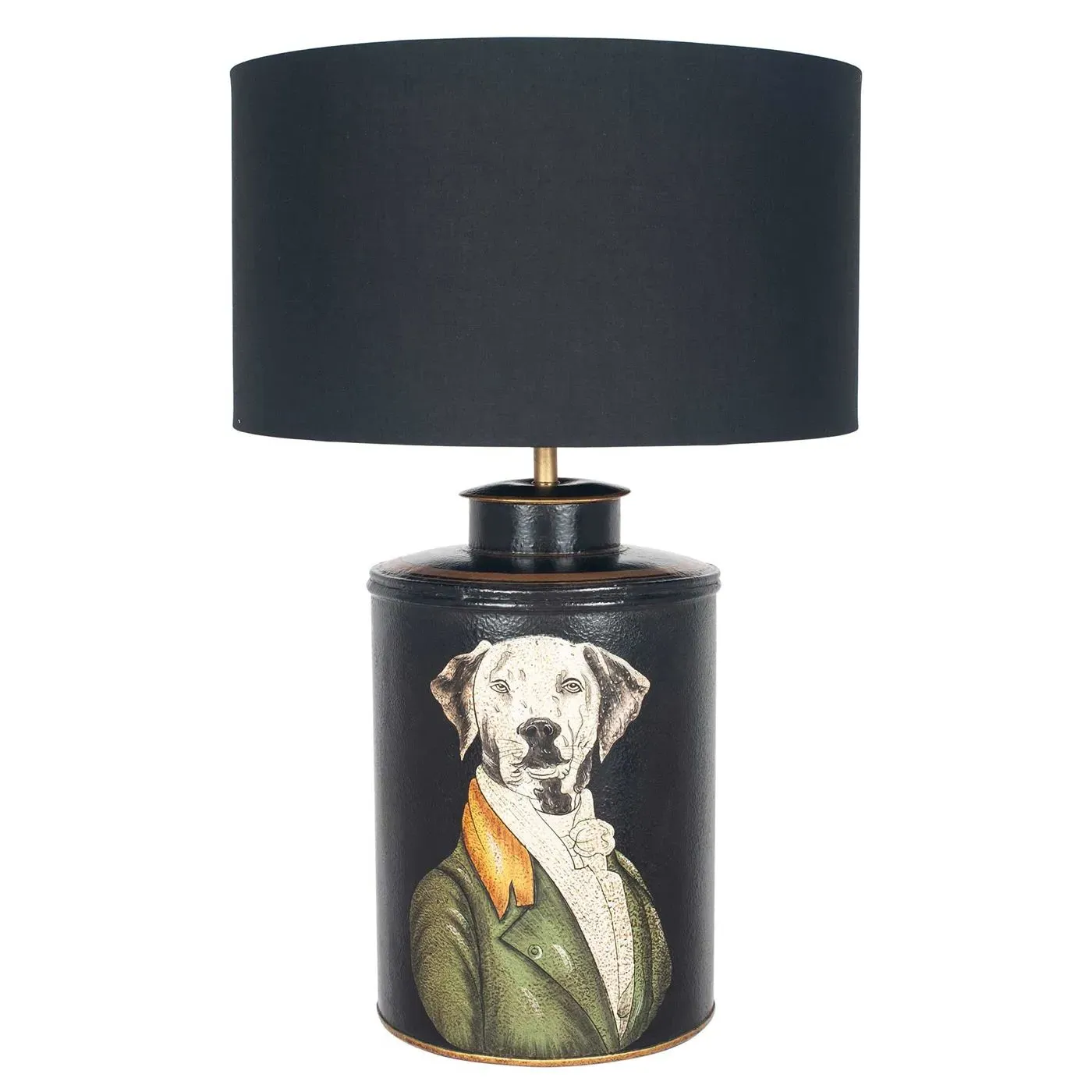 Hand Painted Dog Table Lamp - Metal