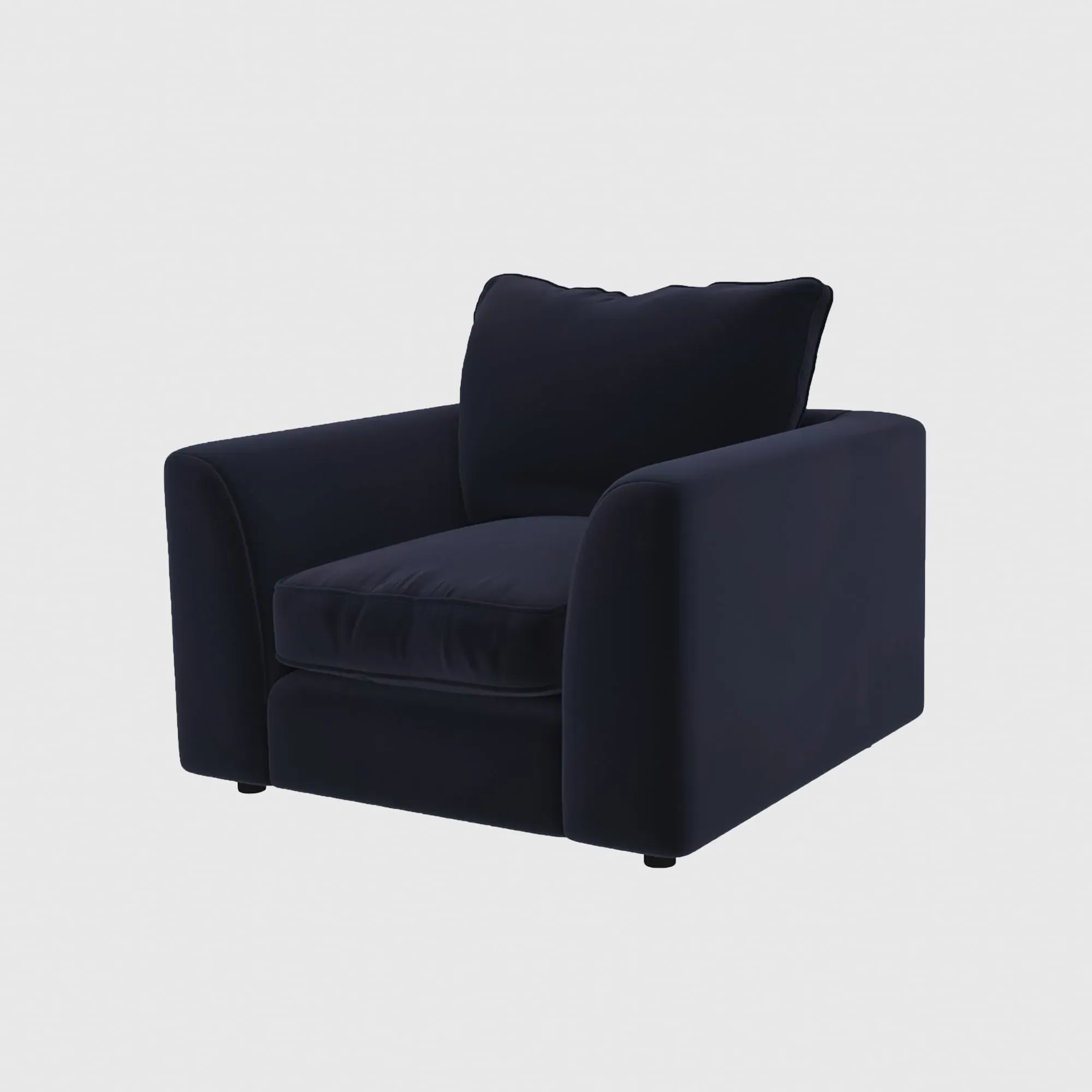 Harrington Armchair - Navy, Fabric