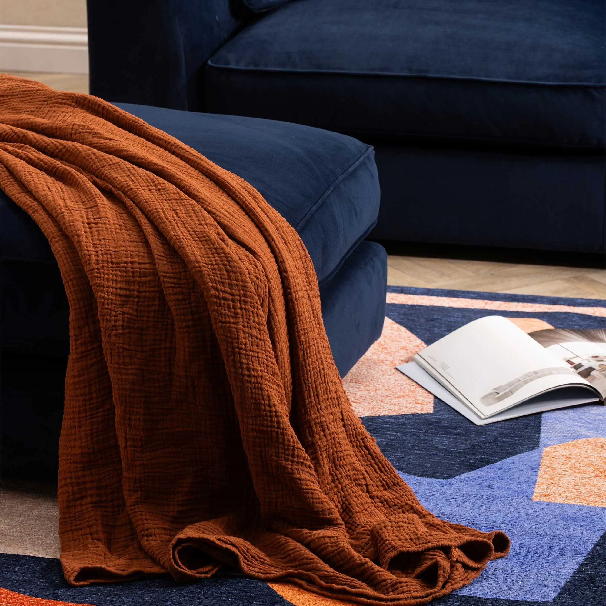 Harrington Combi Stool - Navy, Fabric