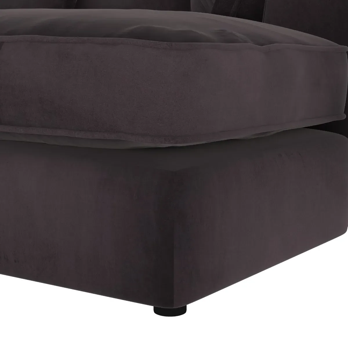 Harrington Large Chaise Corner Sofa Left - Black, Fabric