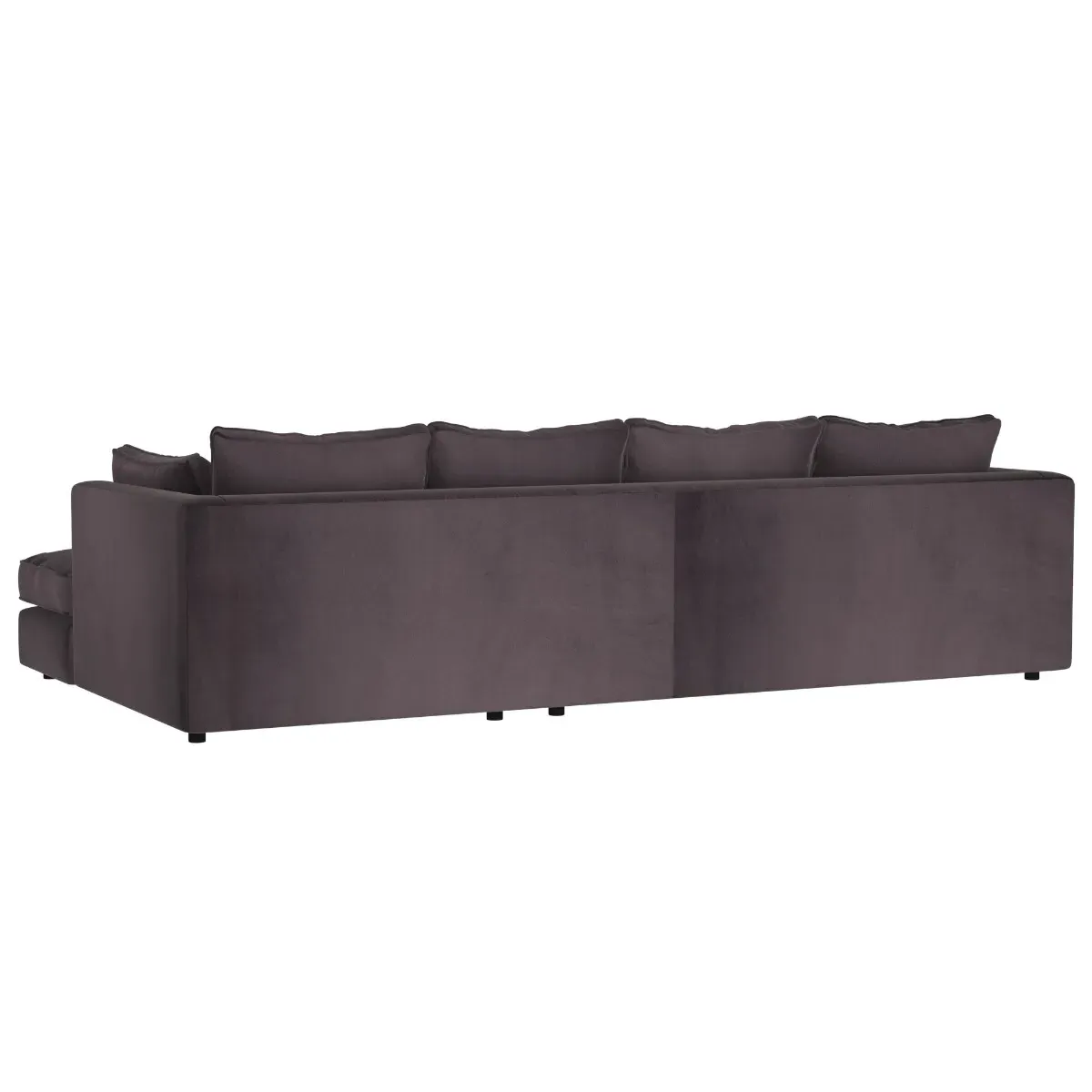 Harrington Large Chaise Corner Sofa Left - Black, Fabric