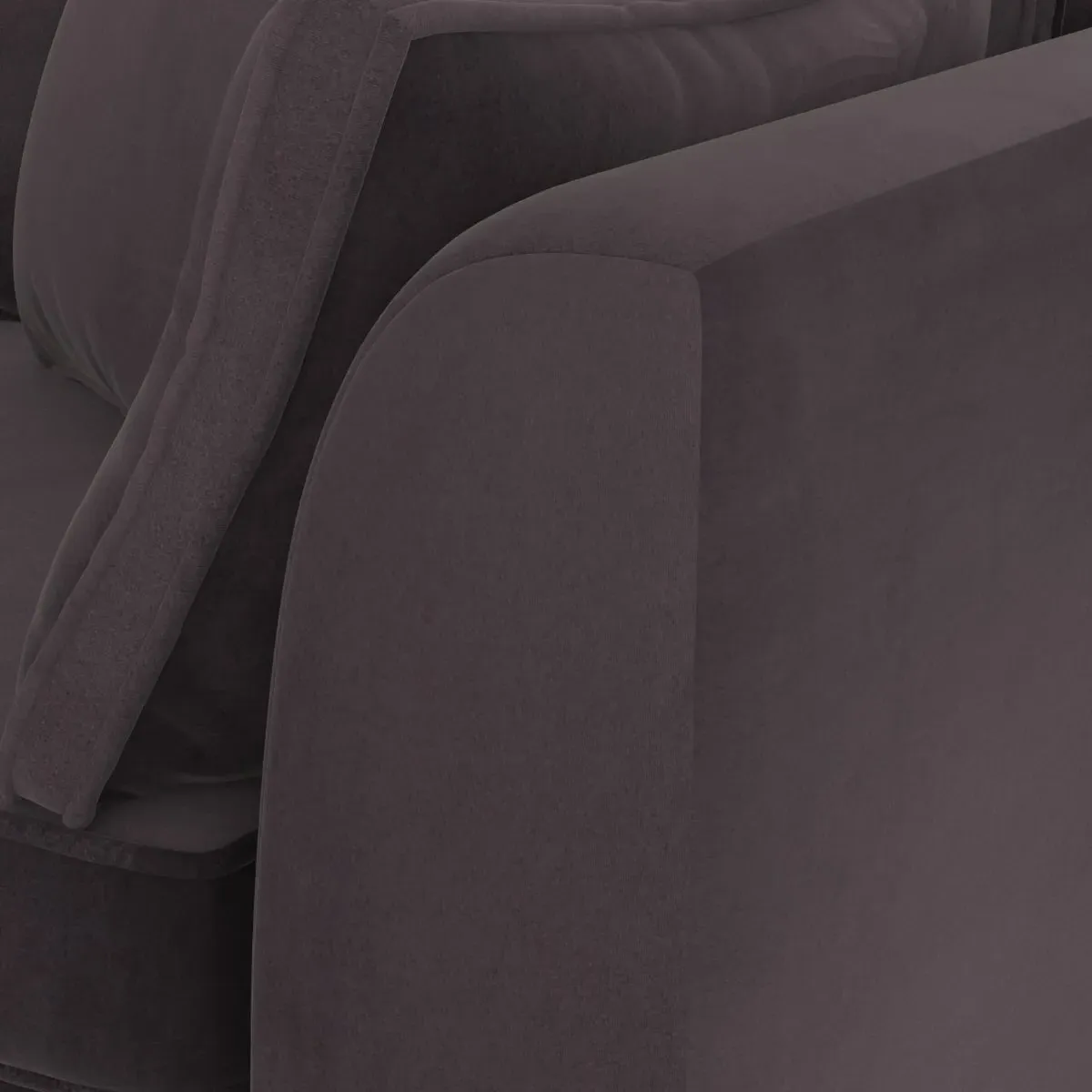 Harrington Large Chaise Corner Sofa Right - Black, Fabric