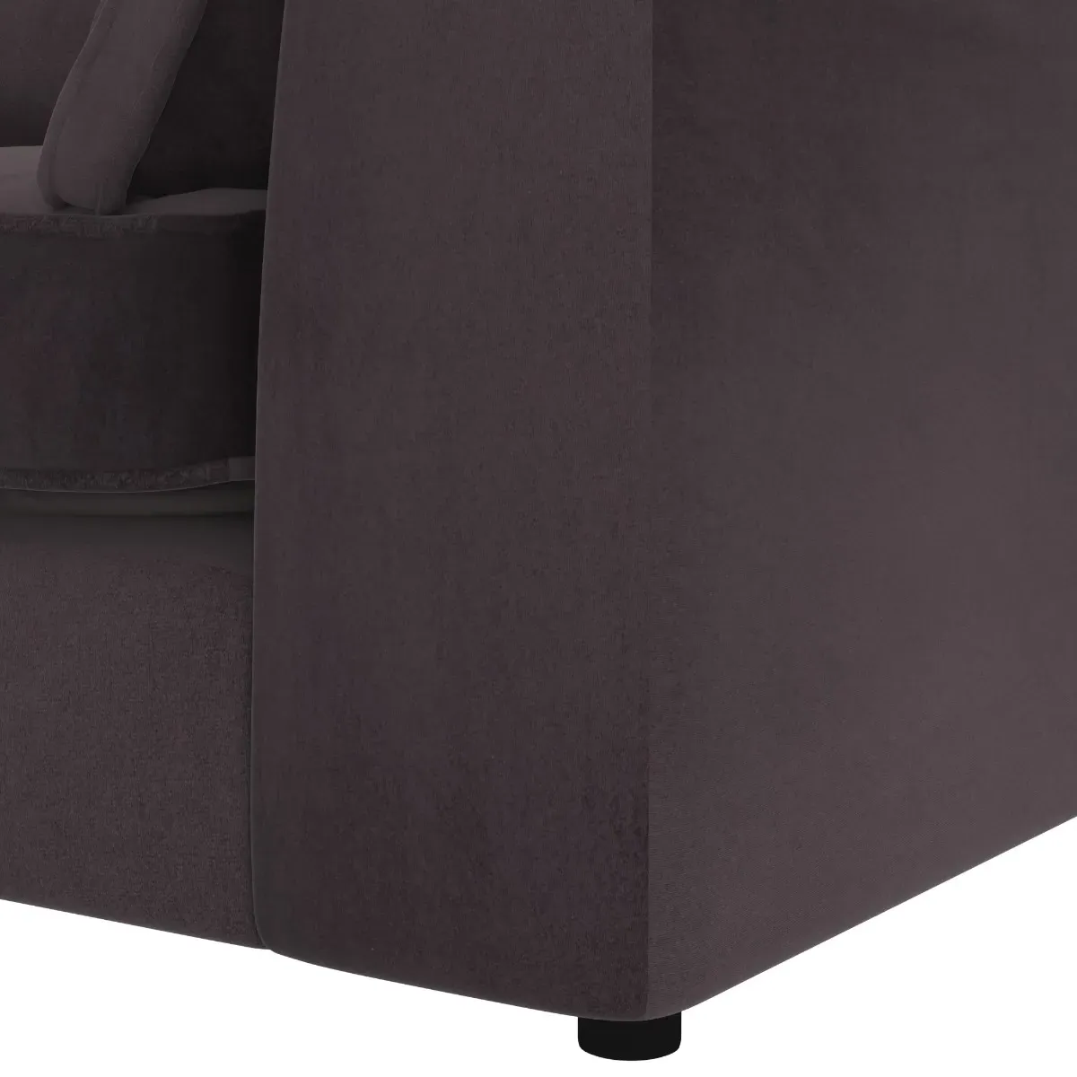 Harrington Large Chaise Corner Sofa Right - Black, Fabric