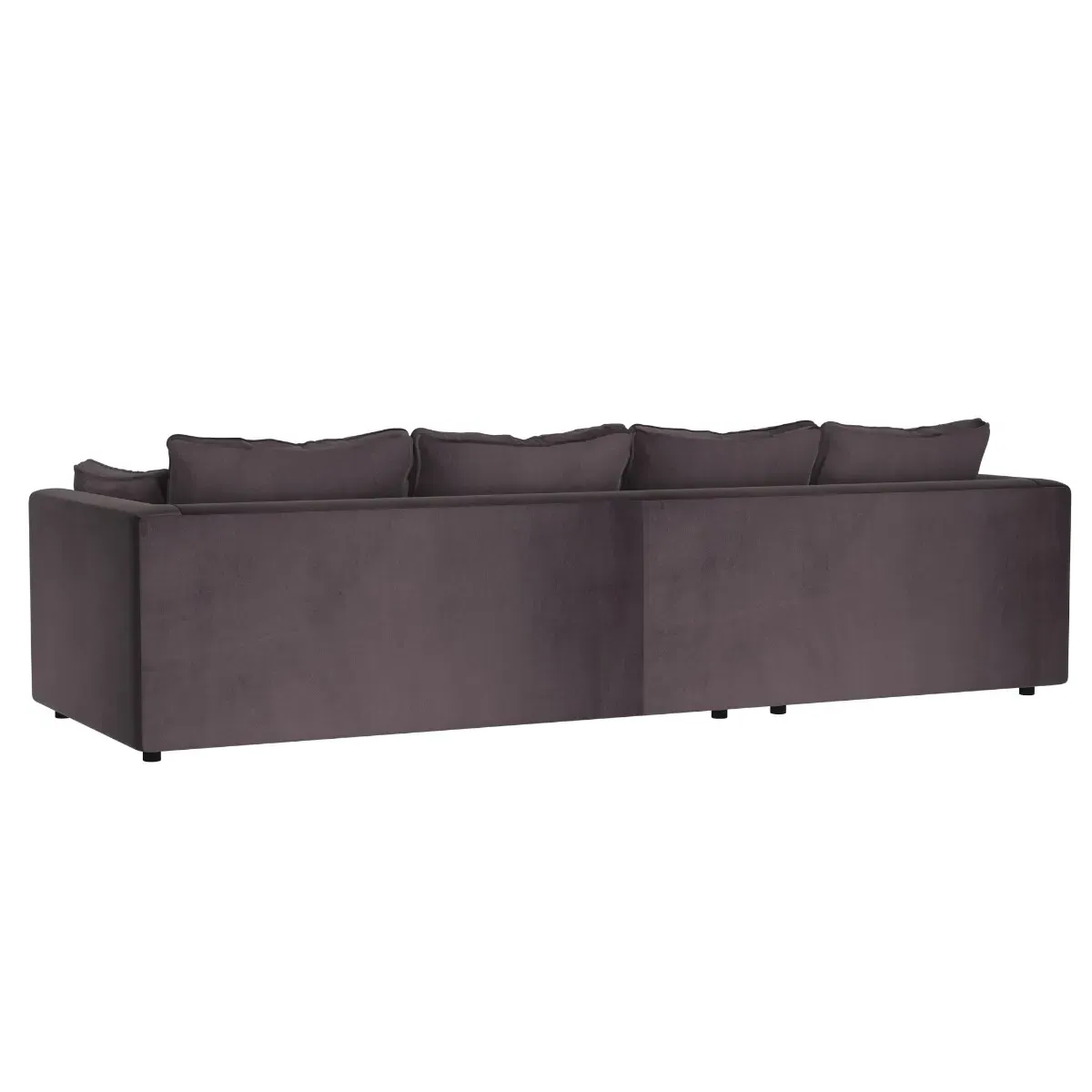 Harrington Large Chaise Corner Sofa Right - Black, Fabric