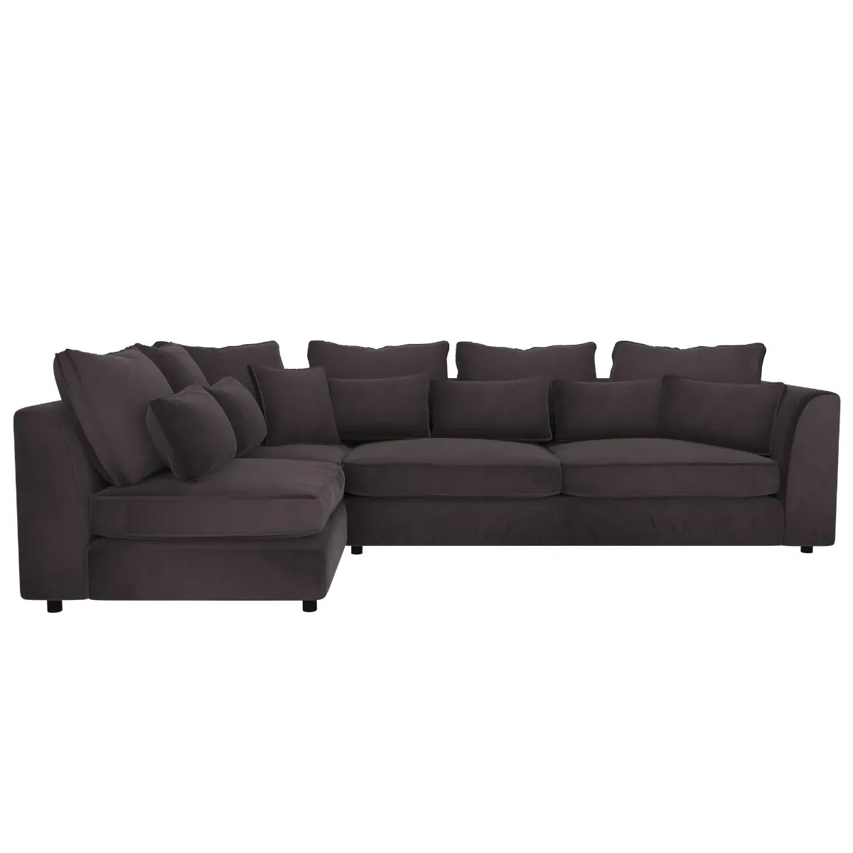 Harrington Left Combi Unit - Black, Fabric