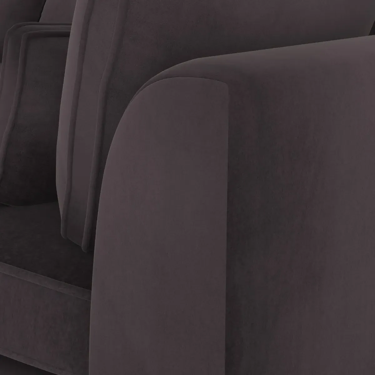 Harrington Right Combi Unit - Black, Fabric