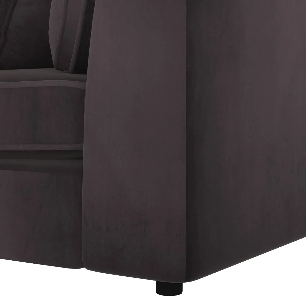 Harrington Right Combi Unit - Black, Fabric