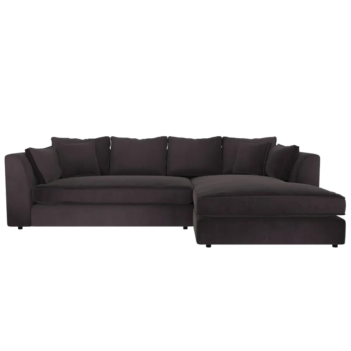 Harrington Small Chaise Corner Sofa Left - Black, Fabric