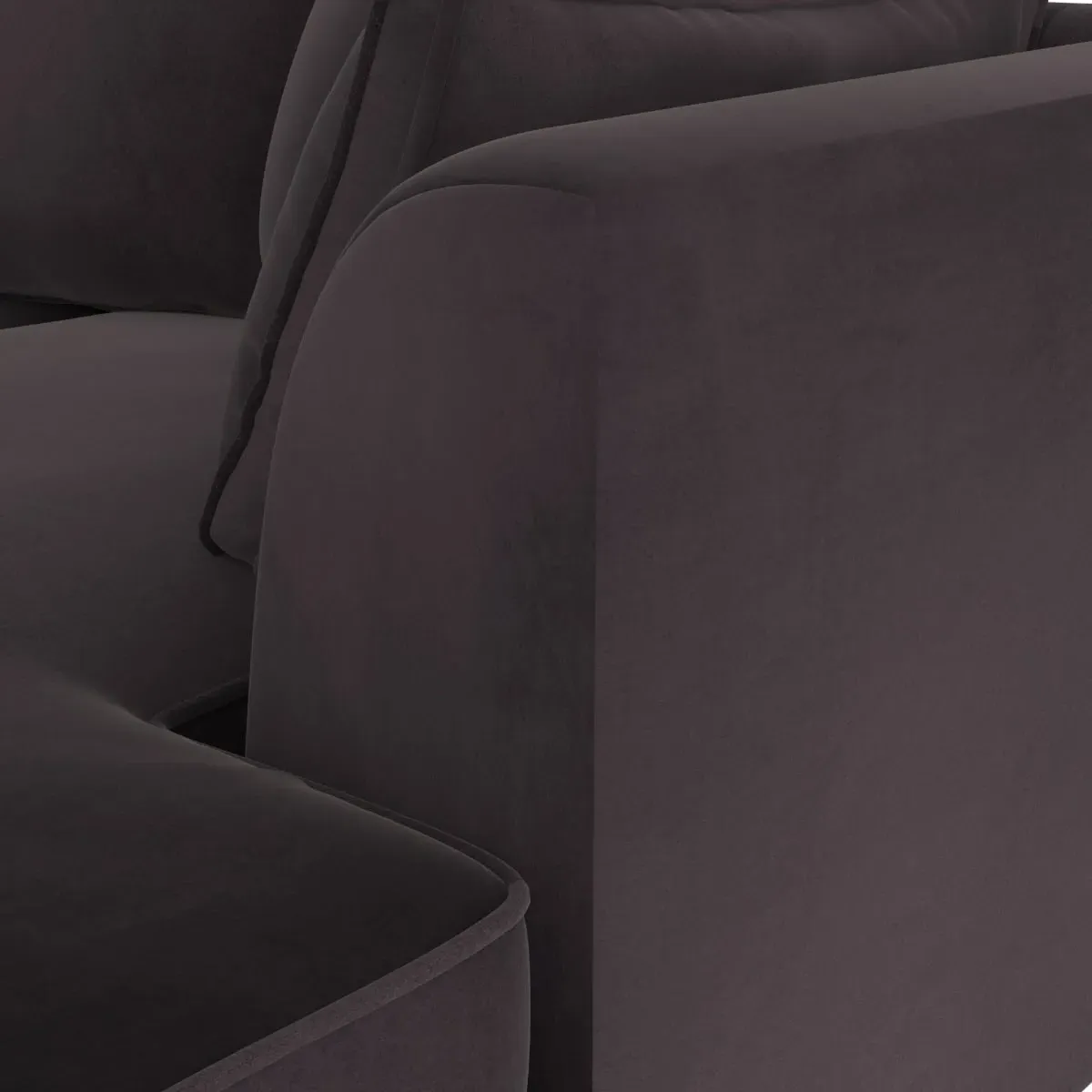 Harrington Small Chaise Corner Sofa Left - Black, Fabric