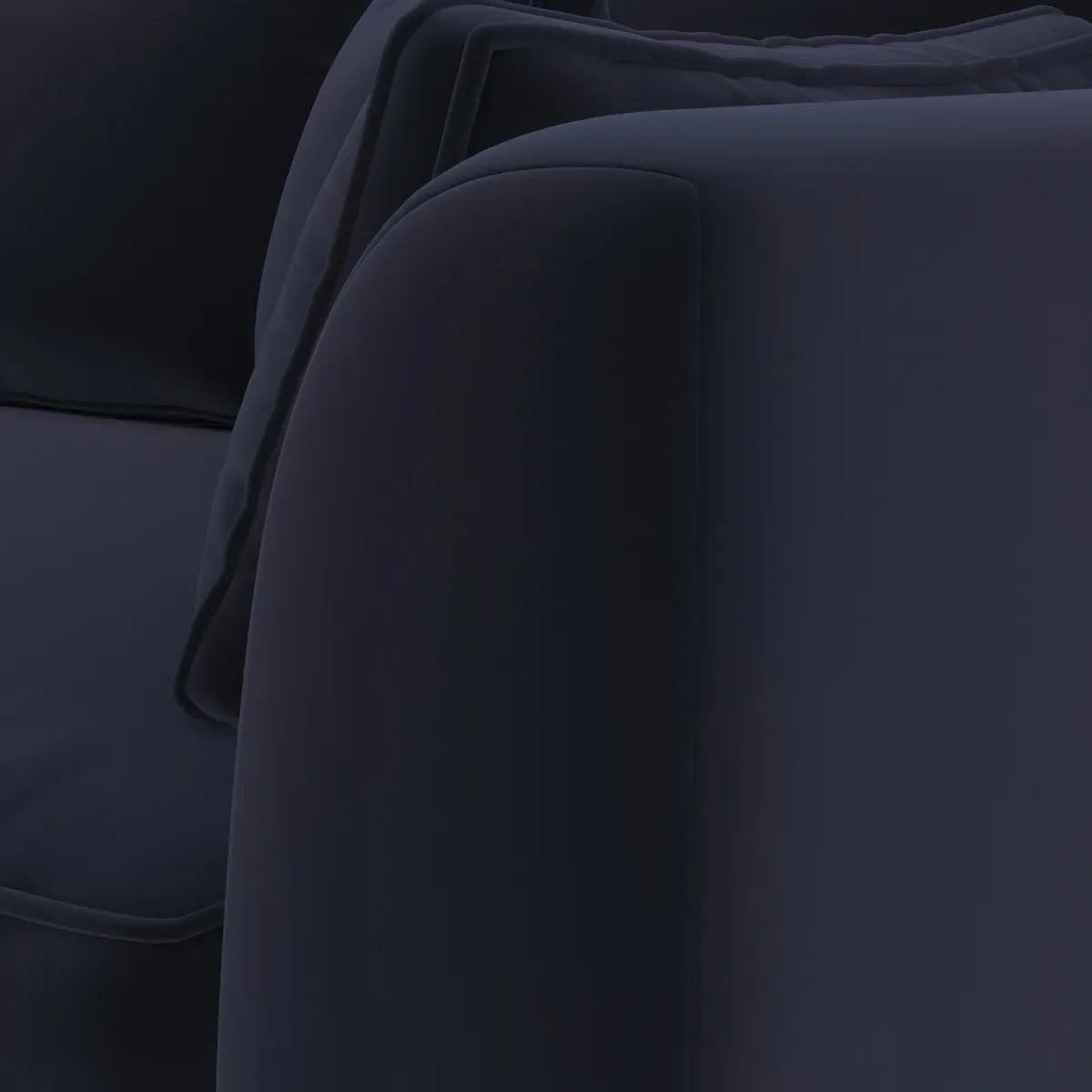 Harrington Small Chaise Corner Sofa Right - Navy, Fabric