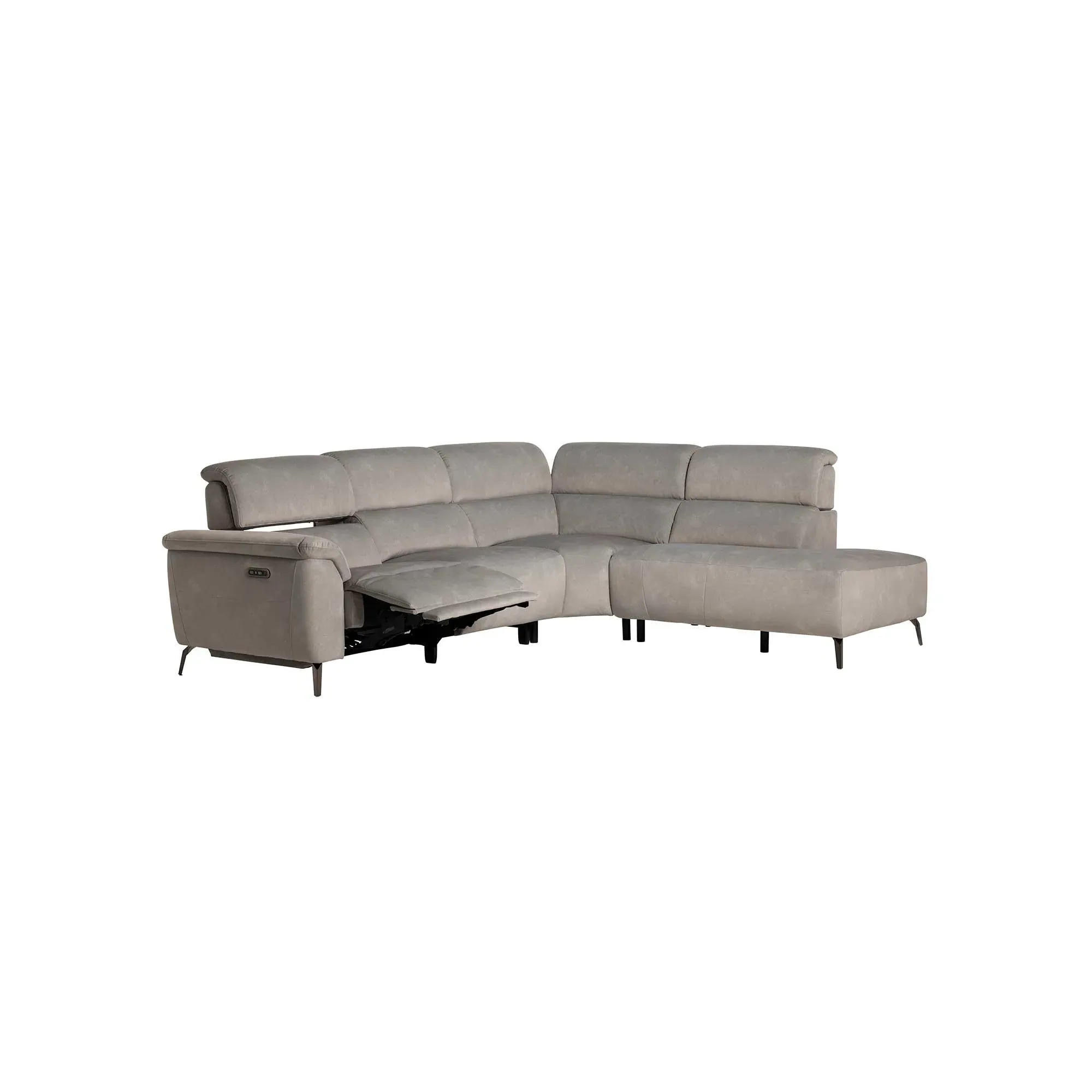 Hartford LHF Corner Sofa - Grey, Fabric