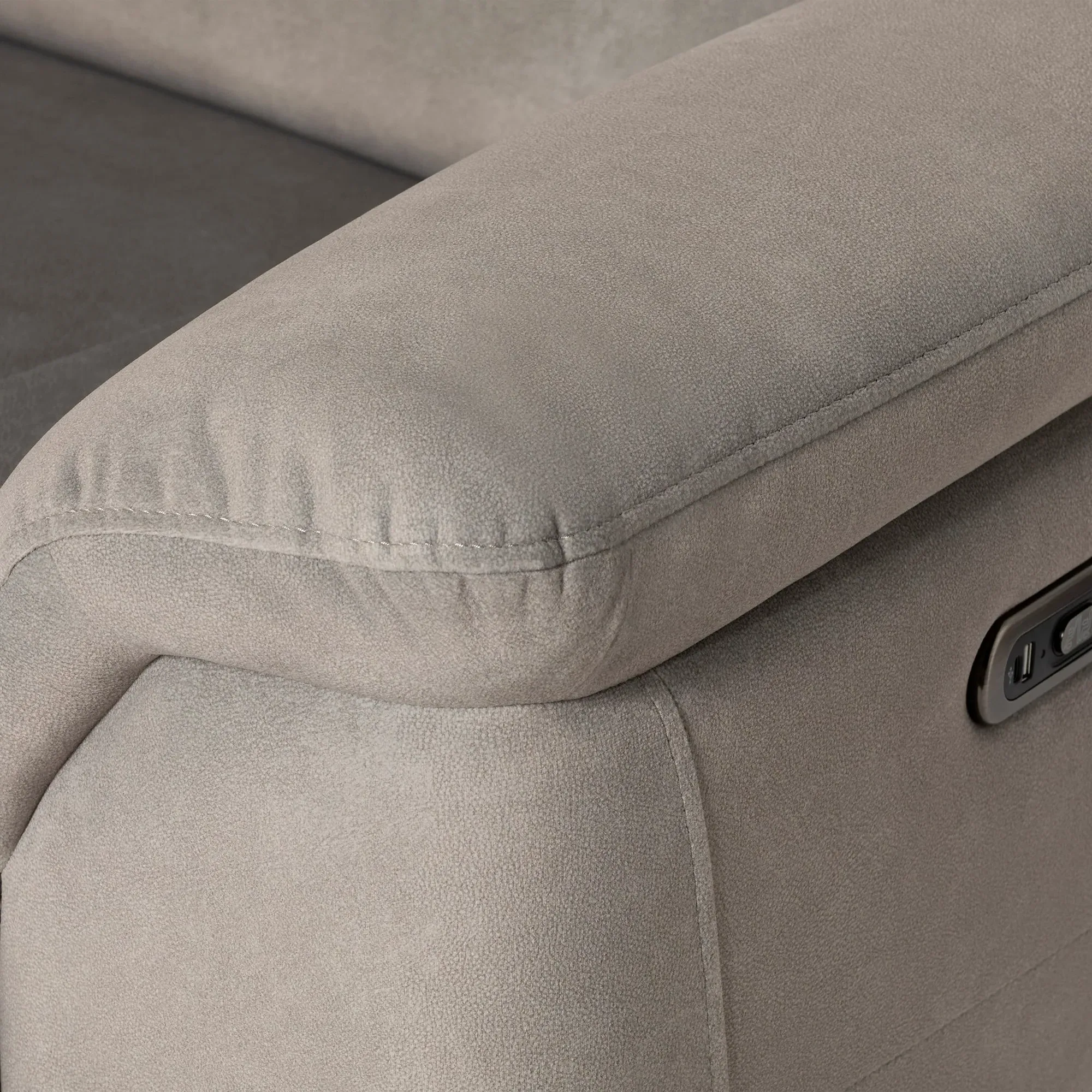 Hartford LHF Corner Sofa - Grey, Fabric