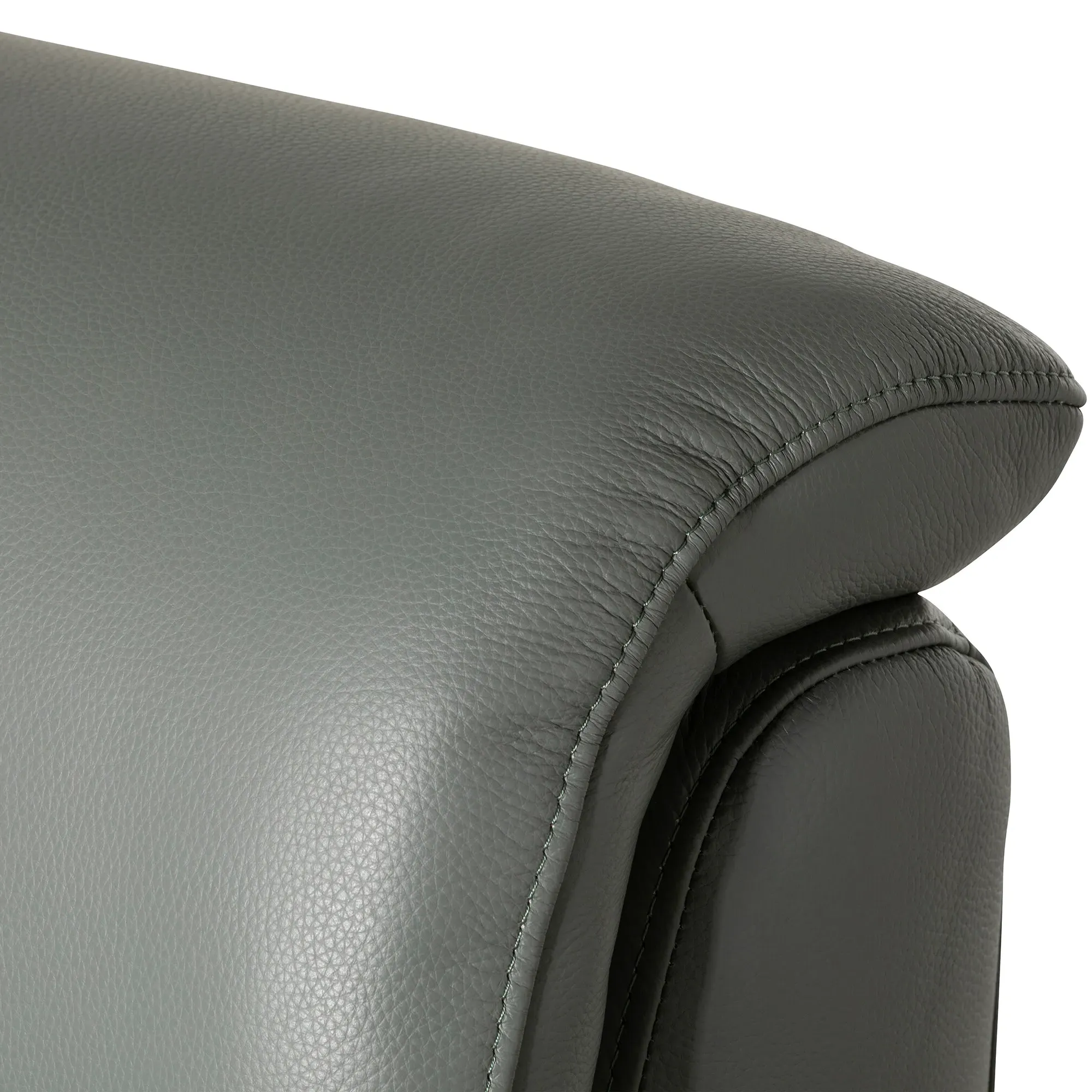 Hartford Power Recliner with Head Tilt - Grey, Leather