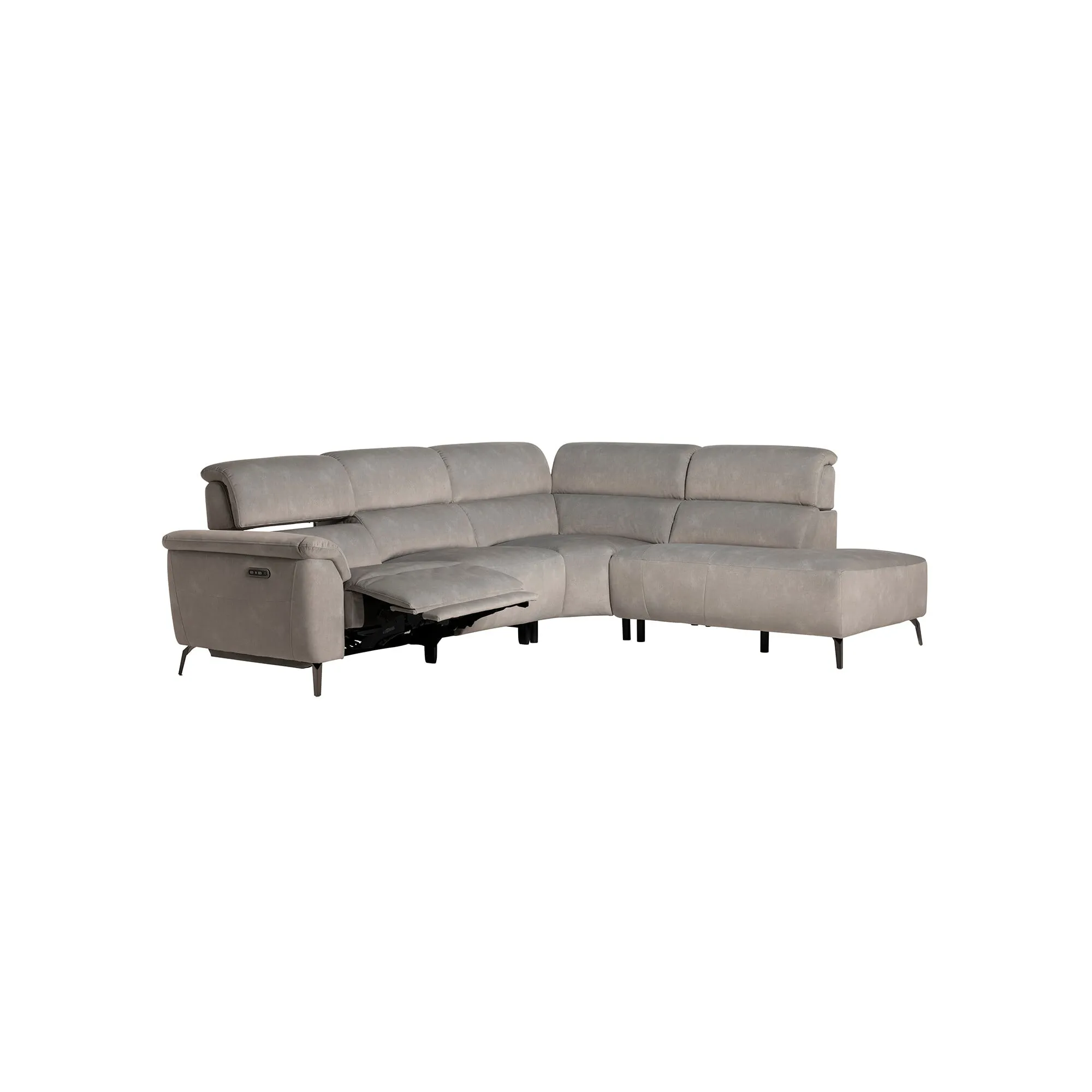 Hartford RHF Corner Sofa - Grey, Fabric