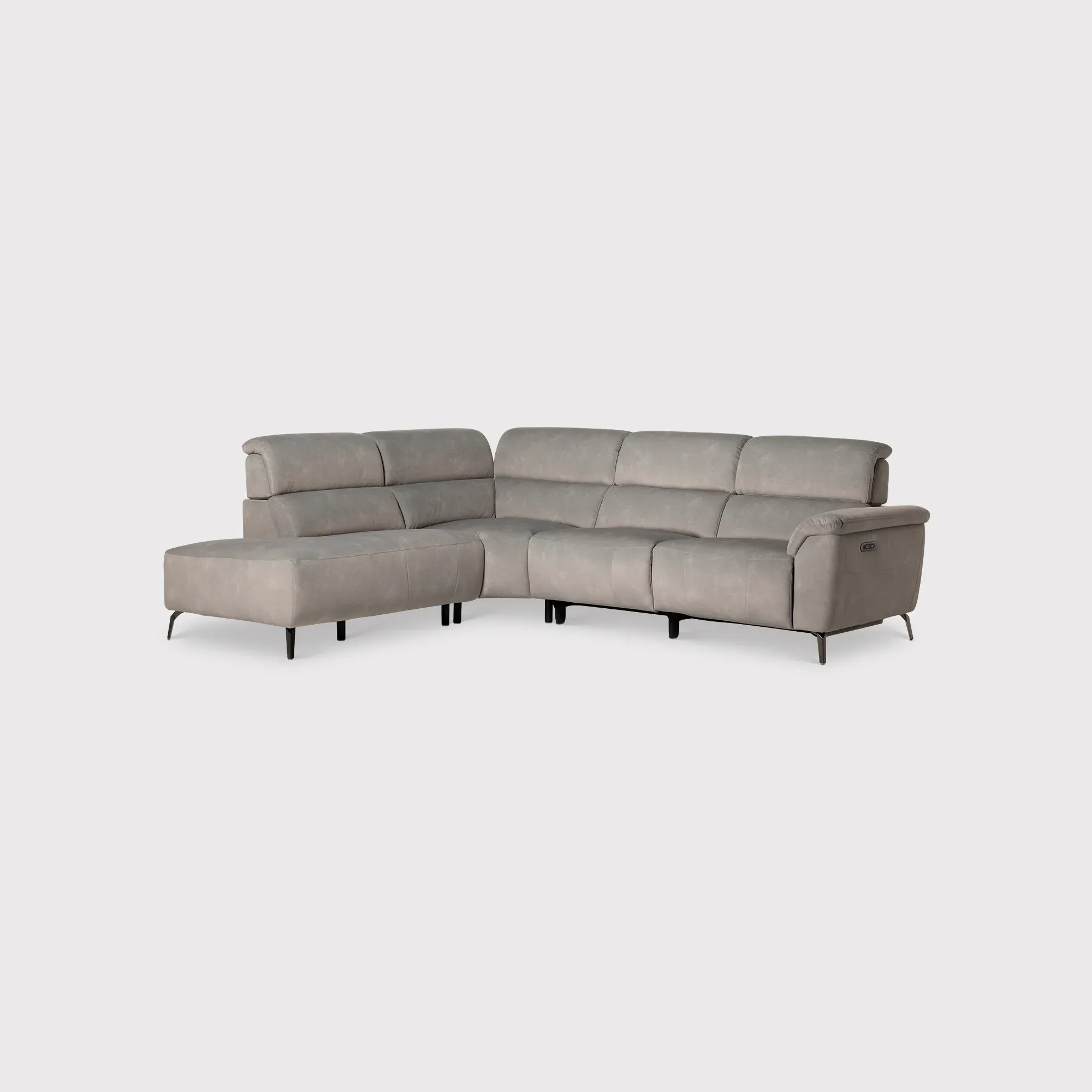 Hartford RHF Corner Sofa - Grey, Fabric