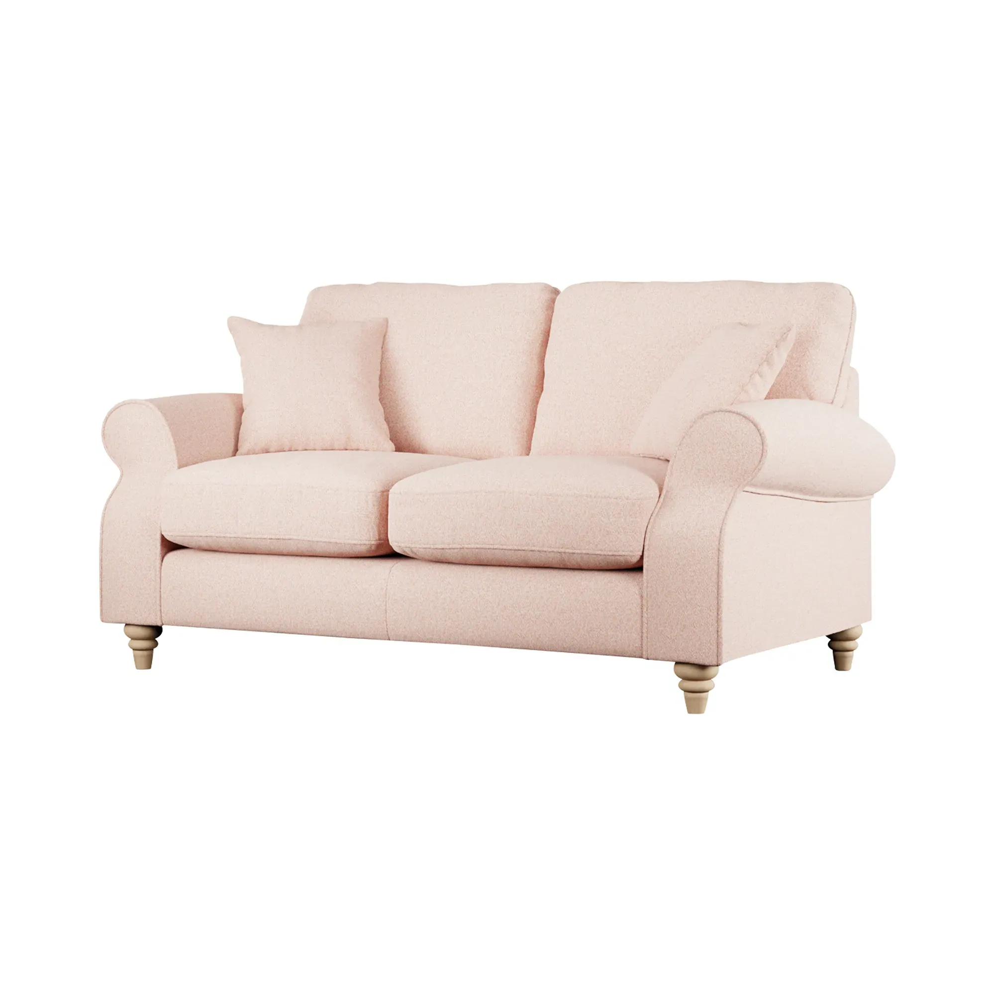 Hattie 2-Seater Sofa - Pink, Fabric