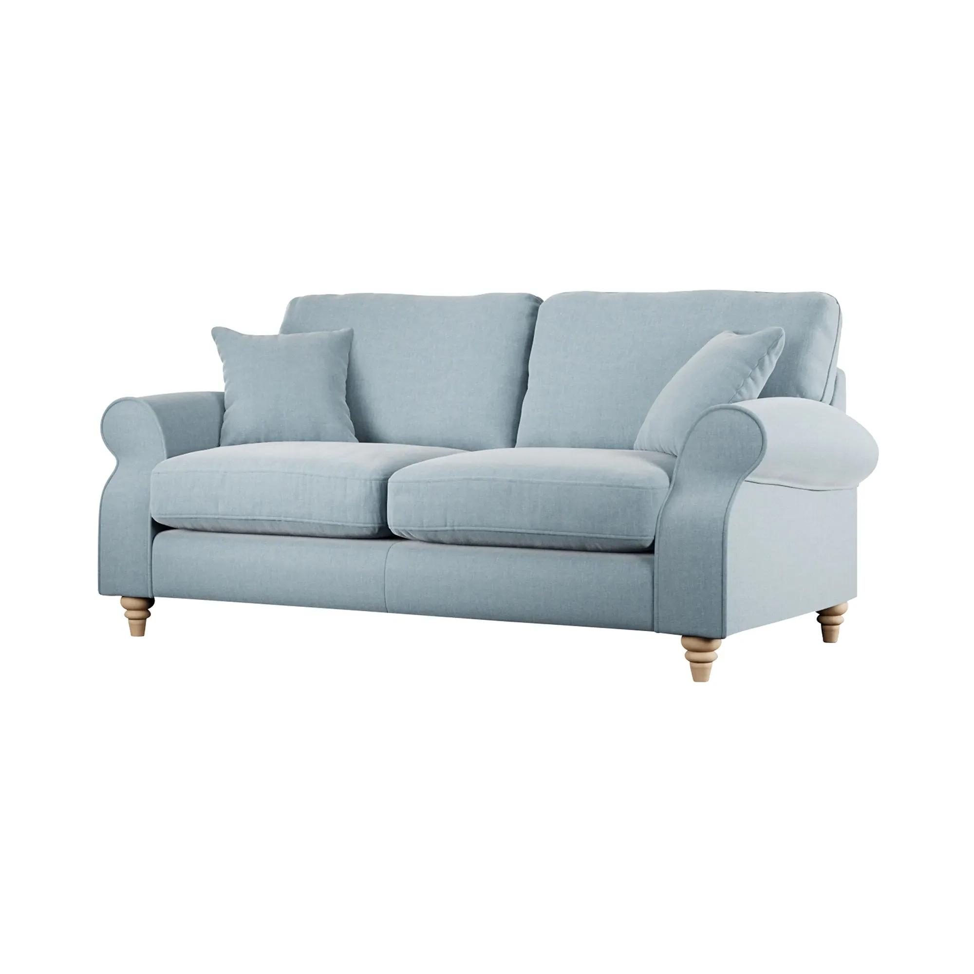 Hattie 3-Seater Sofa - Blue, Fabric
