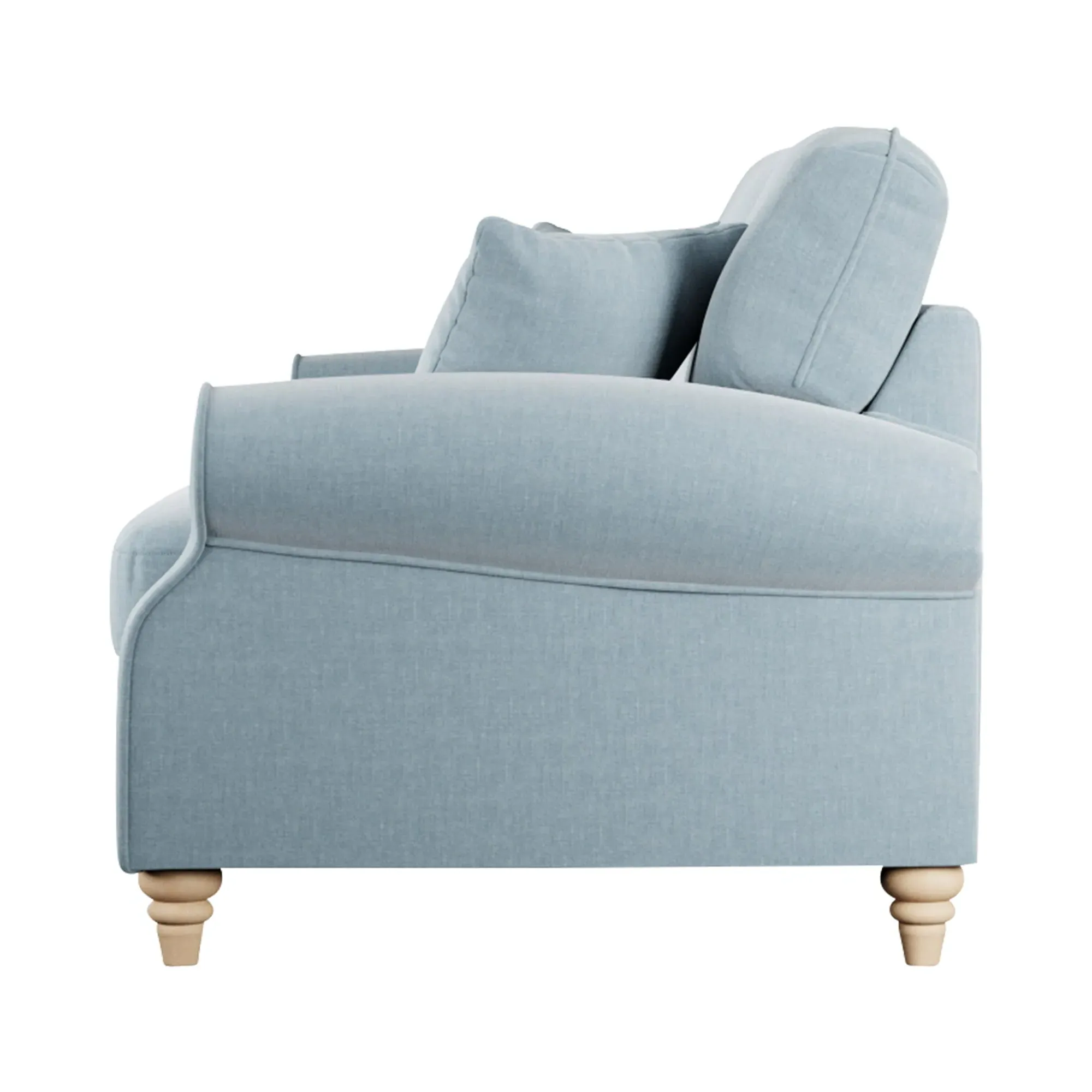 Hattie 3-Seater Sofa - Blue, Fabric