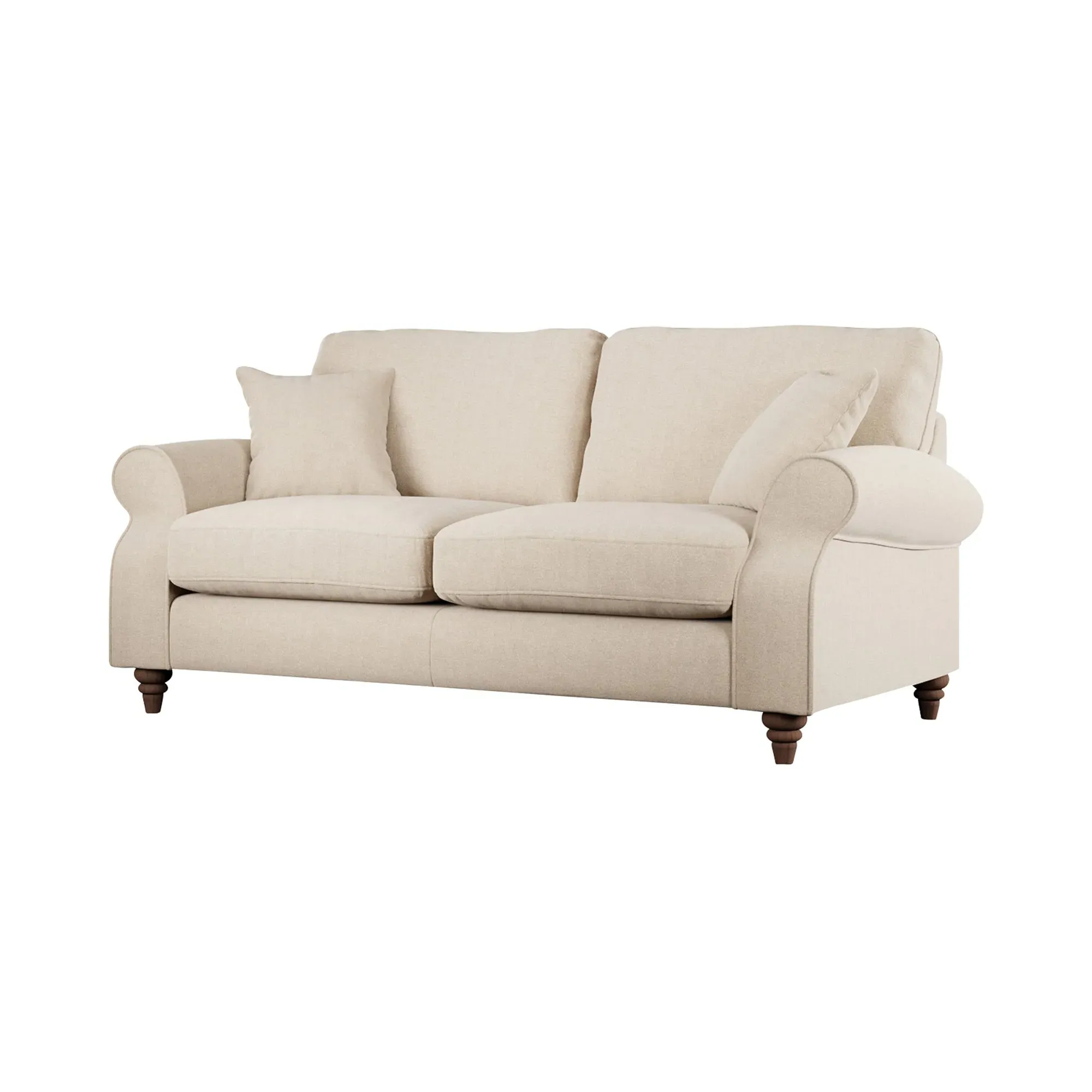 Hattie 3-Seater Sofa - Neutral, Fabric