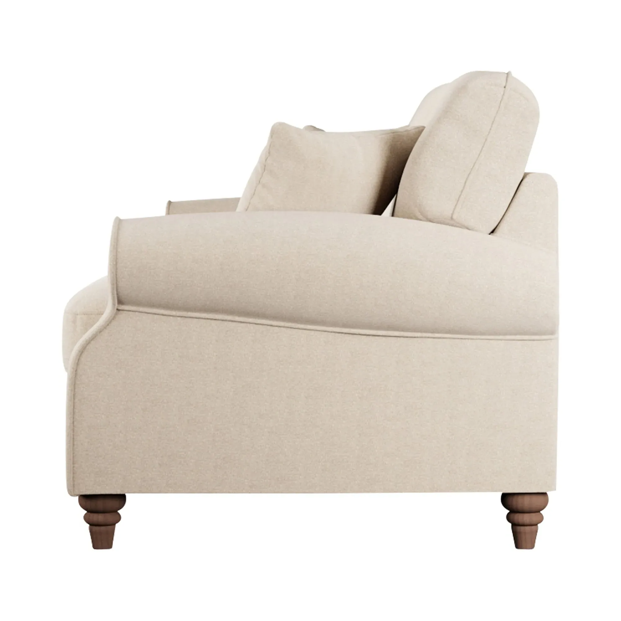 Hattie 3-Seater Sofa - Neutral, Fabric