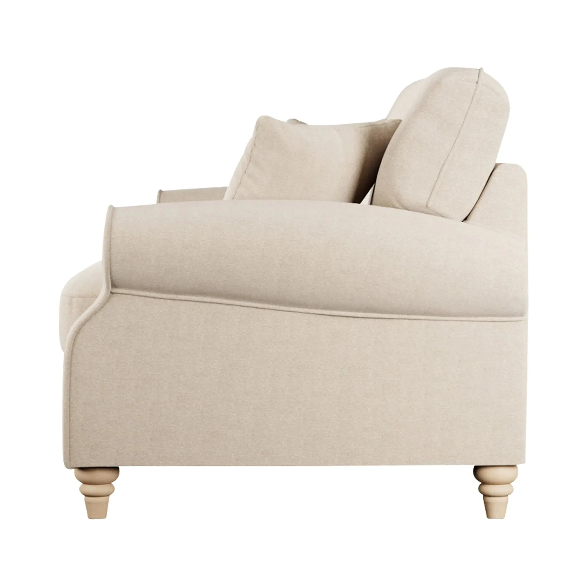 Hattie 3-Seater Sofa - Neutral, Fabric