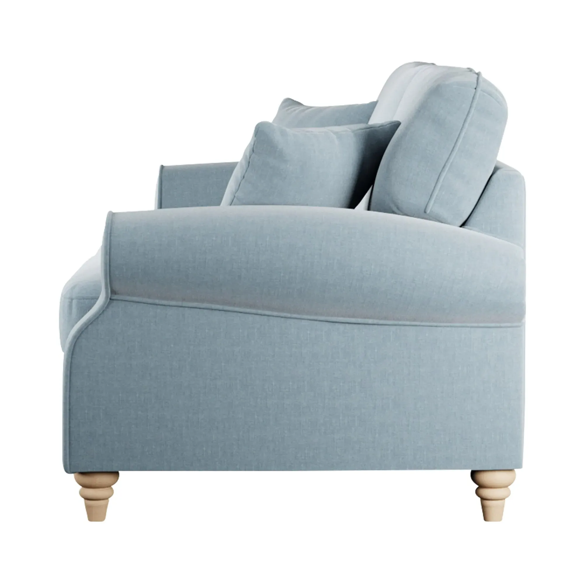 Hattie 4-Seater Sofa - Blue, Fabric