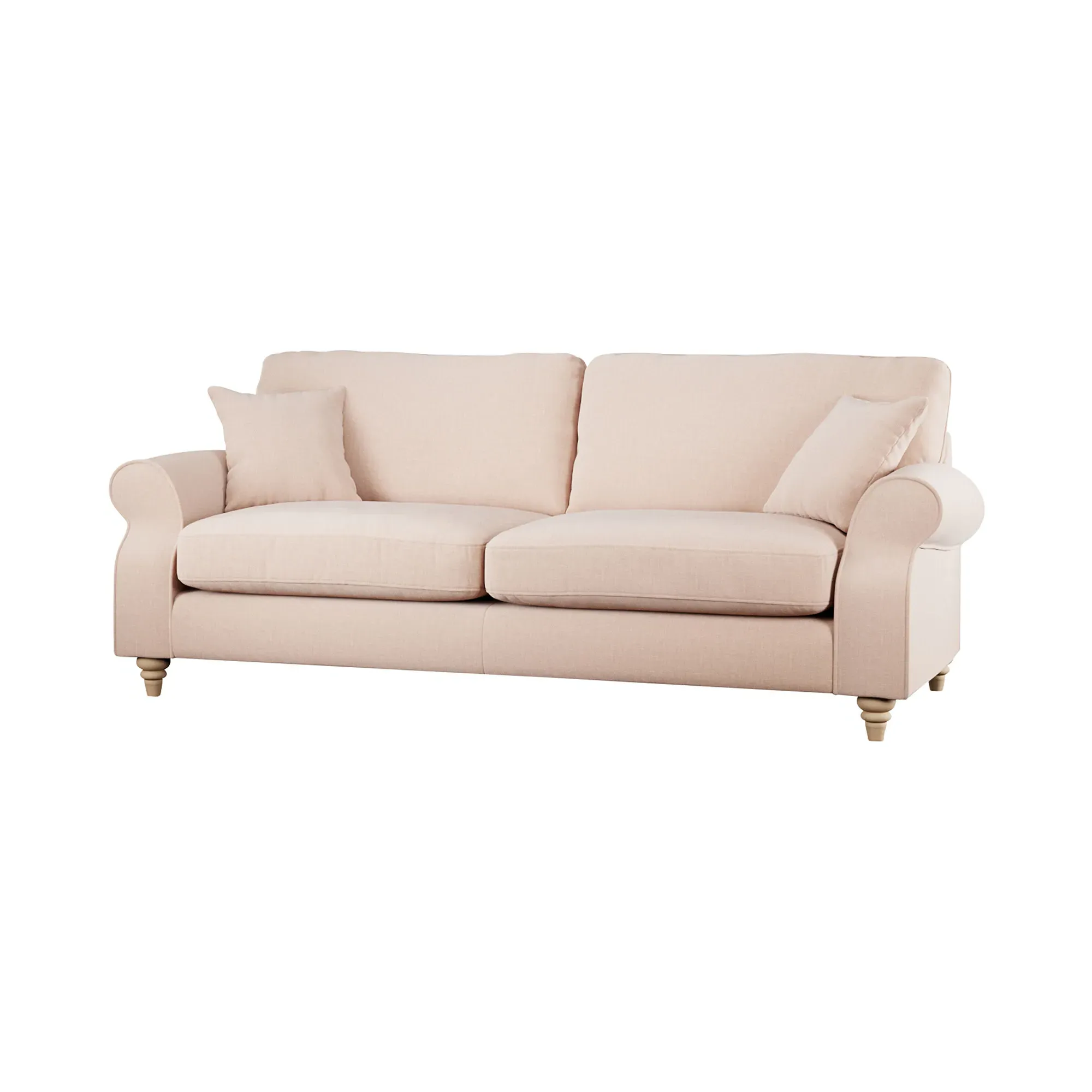 Hattie 4-Seater Sofa - Pink, Fabric