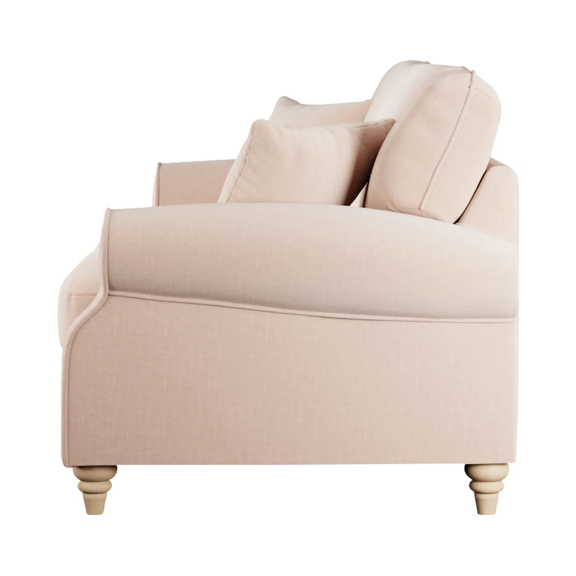 Hattie 4-Seater Sofa - Pink, Fabric