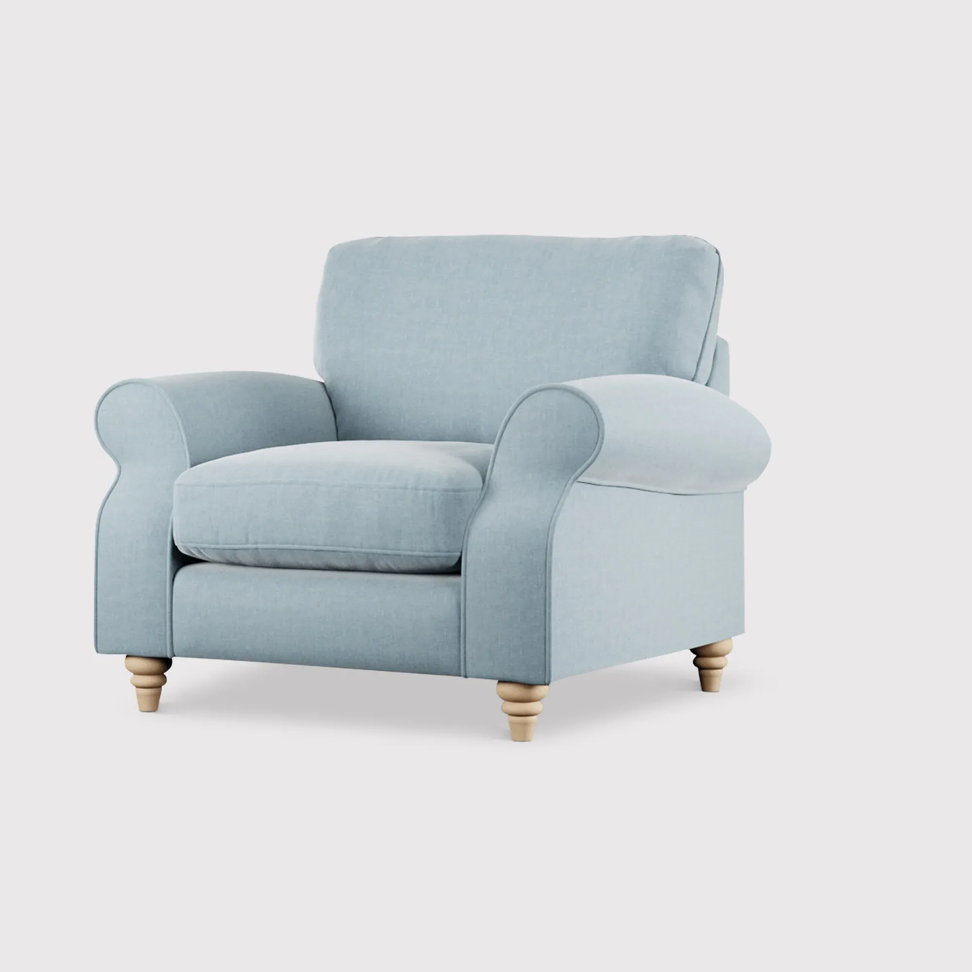 Hattie Armchair - Blue, Fabric