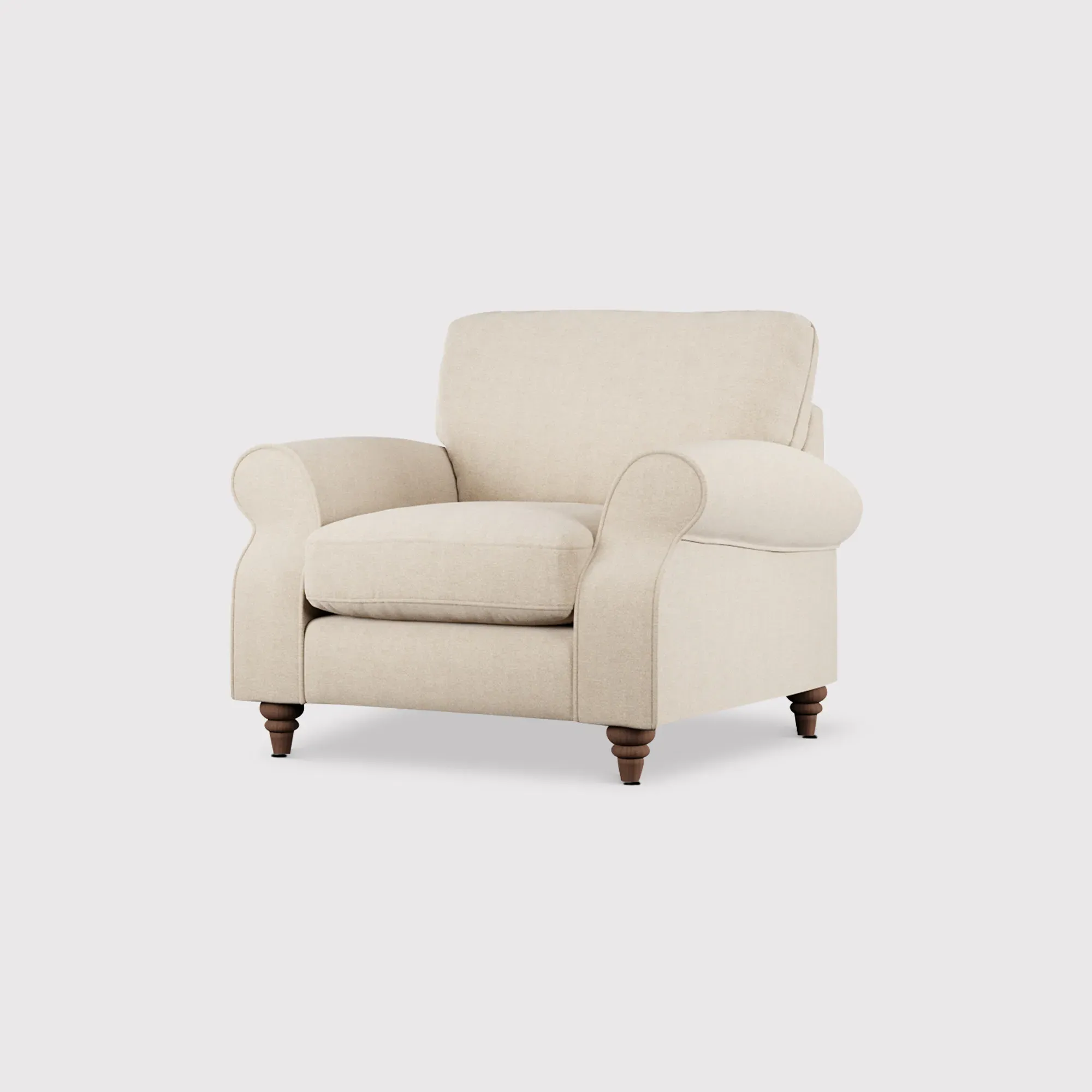 Hattie Armchair - Neutral, Fabric