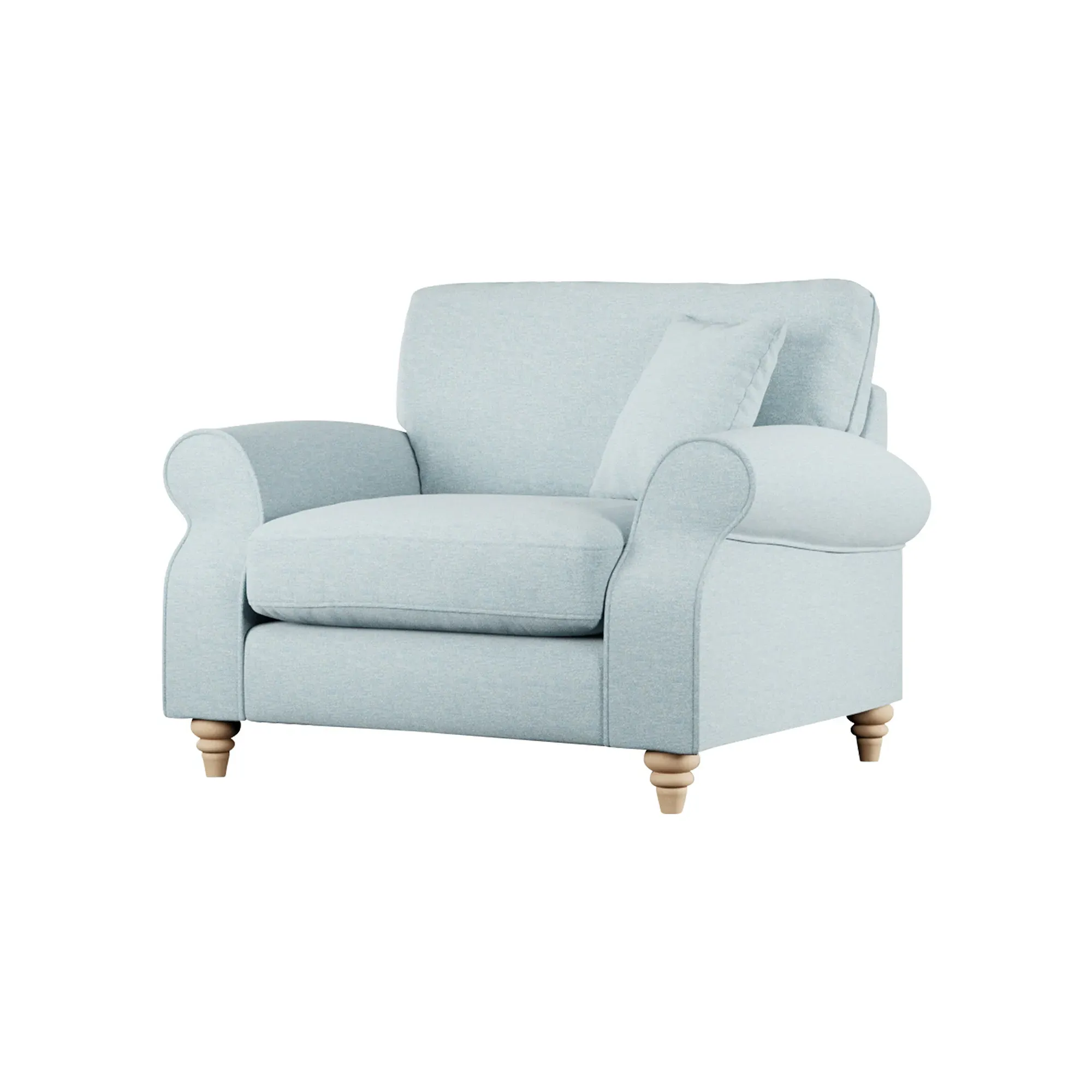 Hattie Snuggler Chair - Blue, Fabric