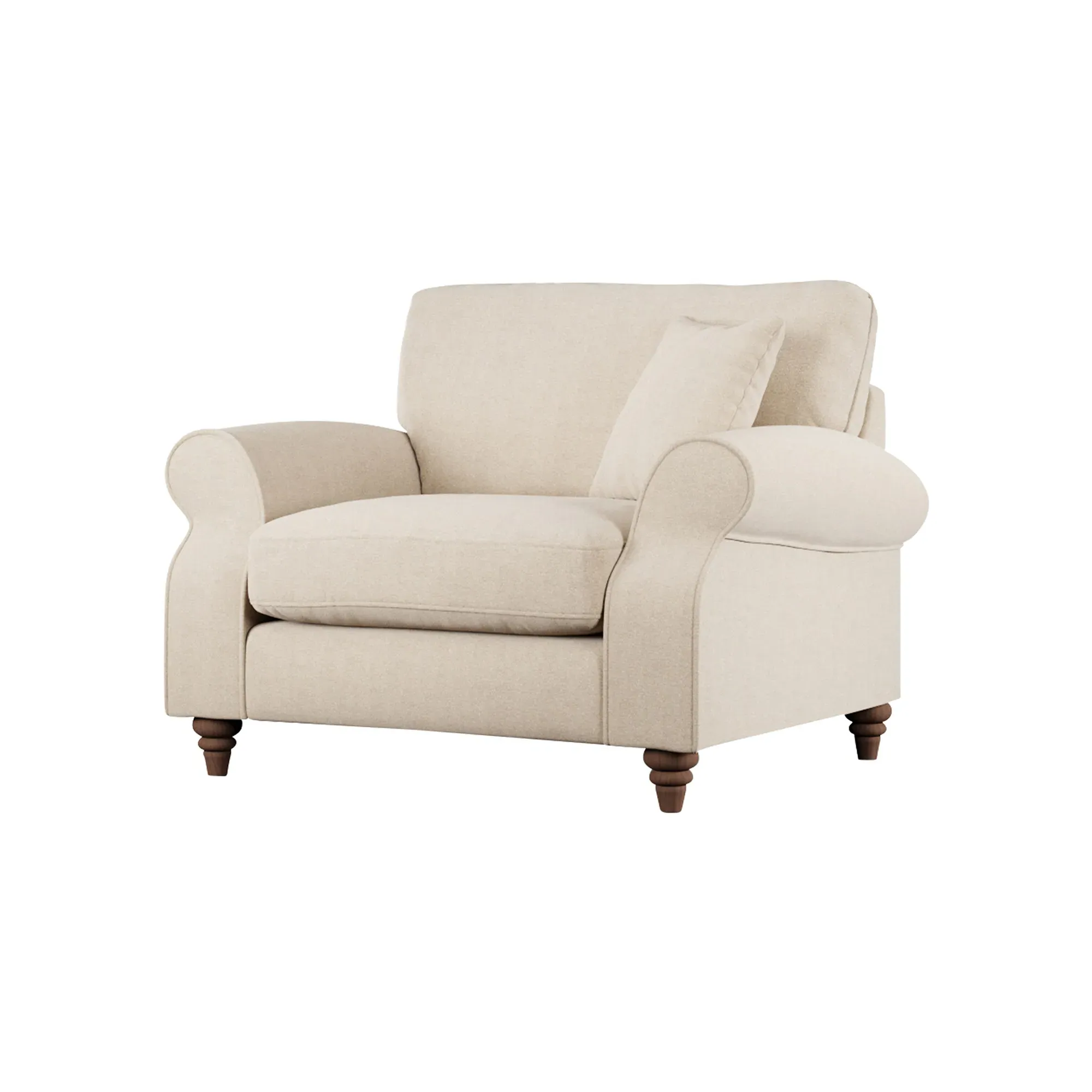 Hattie Snuggler Chair - Neutral, Fabric