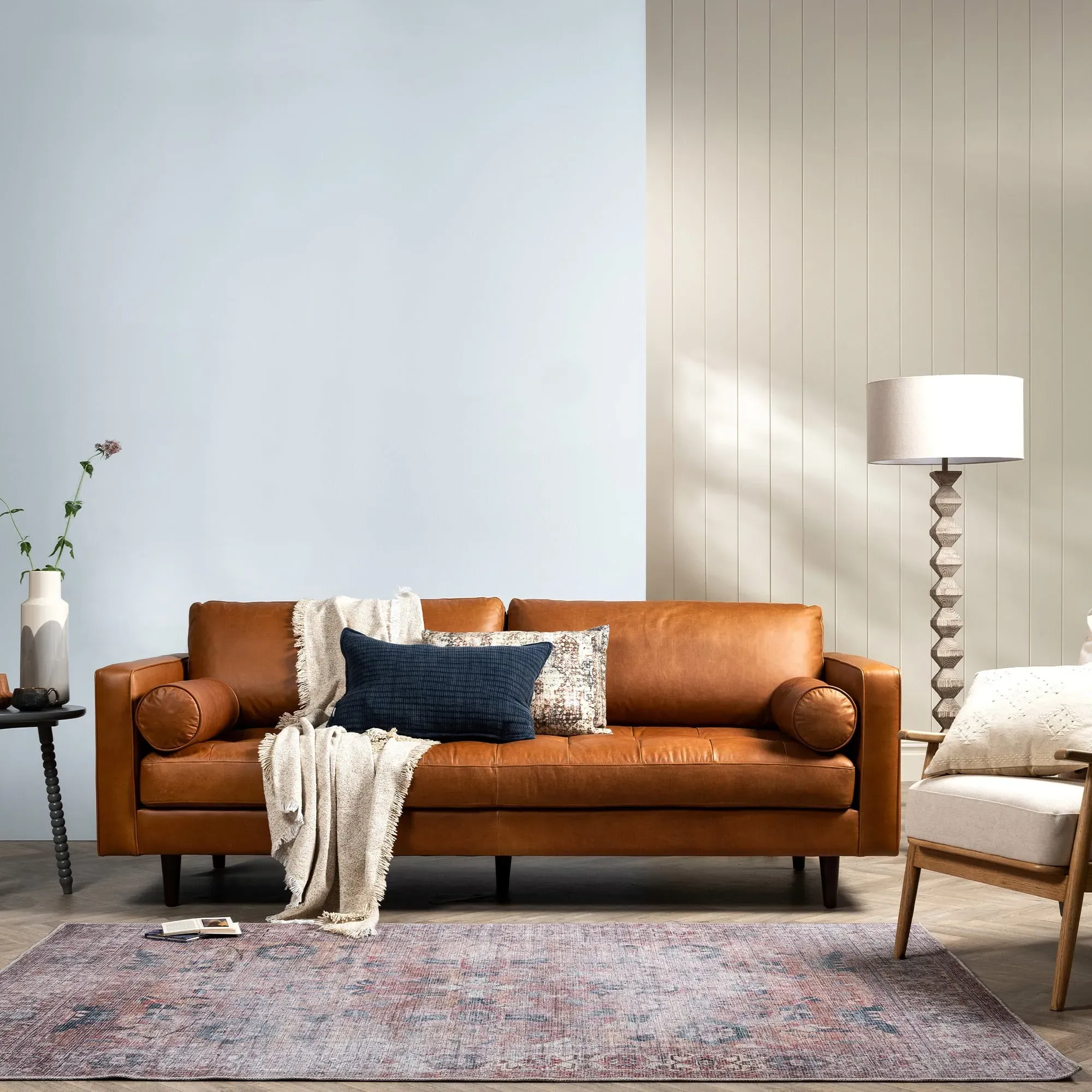Hemingway 3-Seater Sofa - Brown, Leather