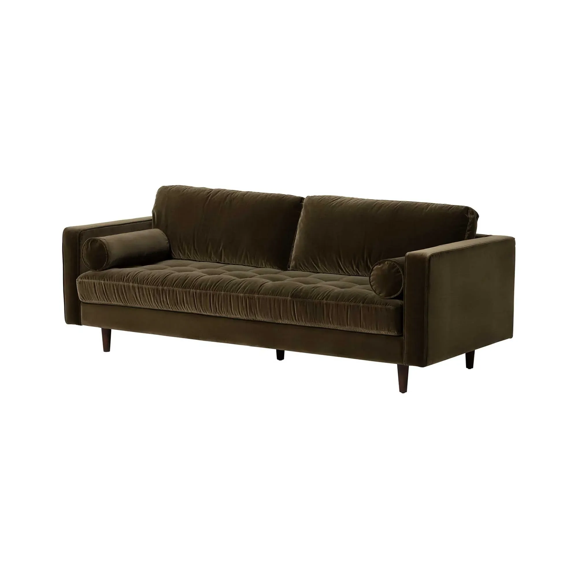 Hemingway 3-Seater Sofa - Green, Velvet