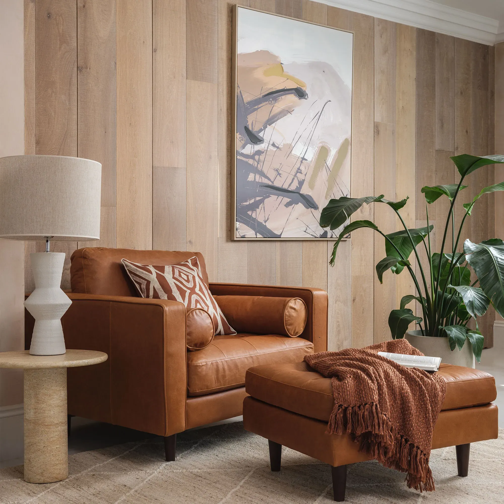 Hemingway Armchair - Brown, Leather