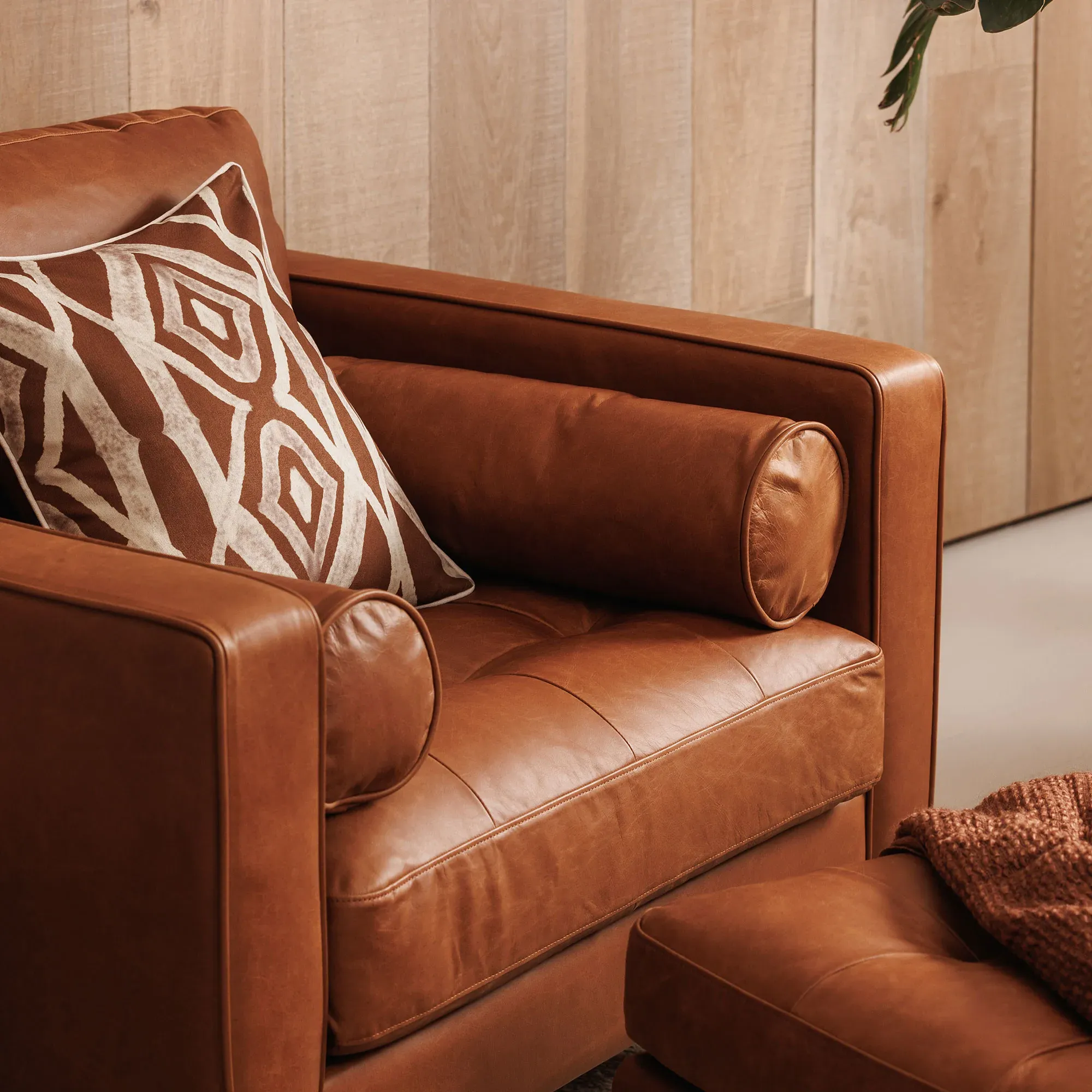 Hemingway Armchair - Brown, Leather