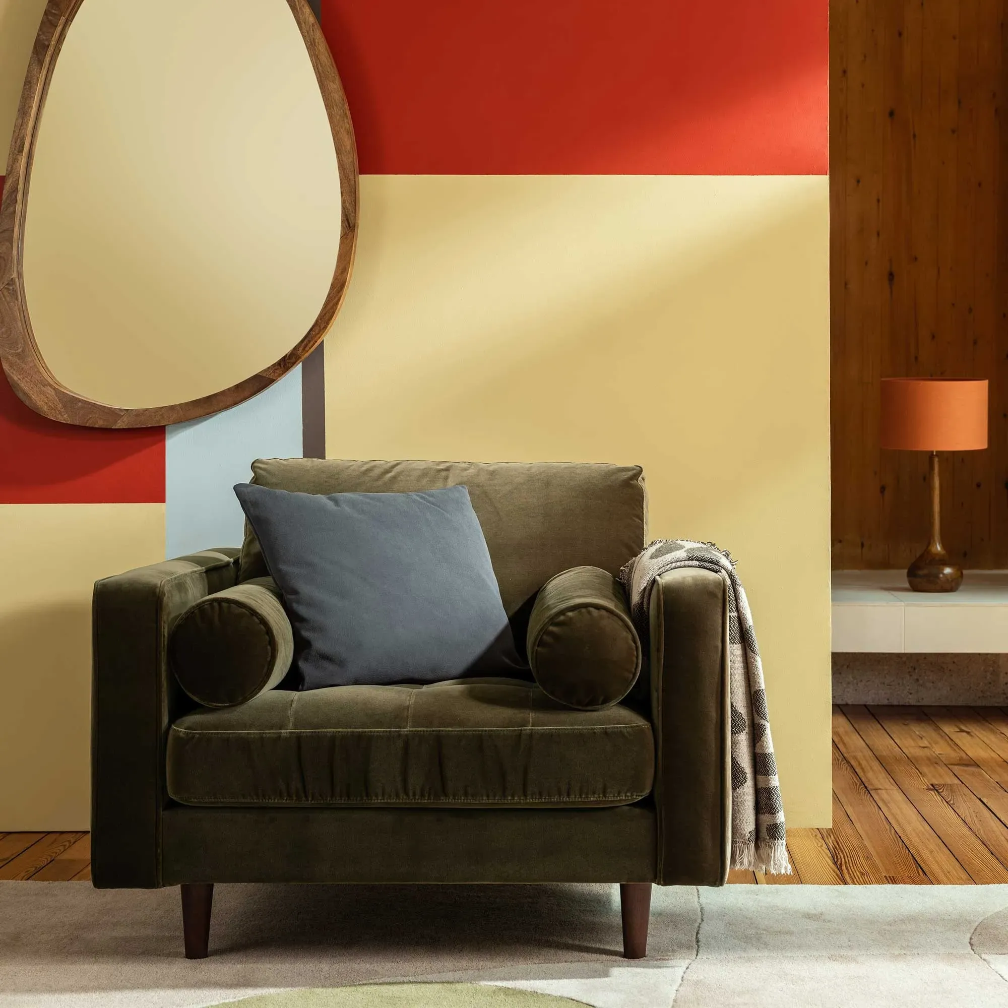 Hemingway Armchair - Green, Velvet