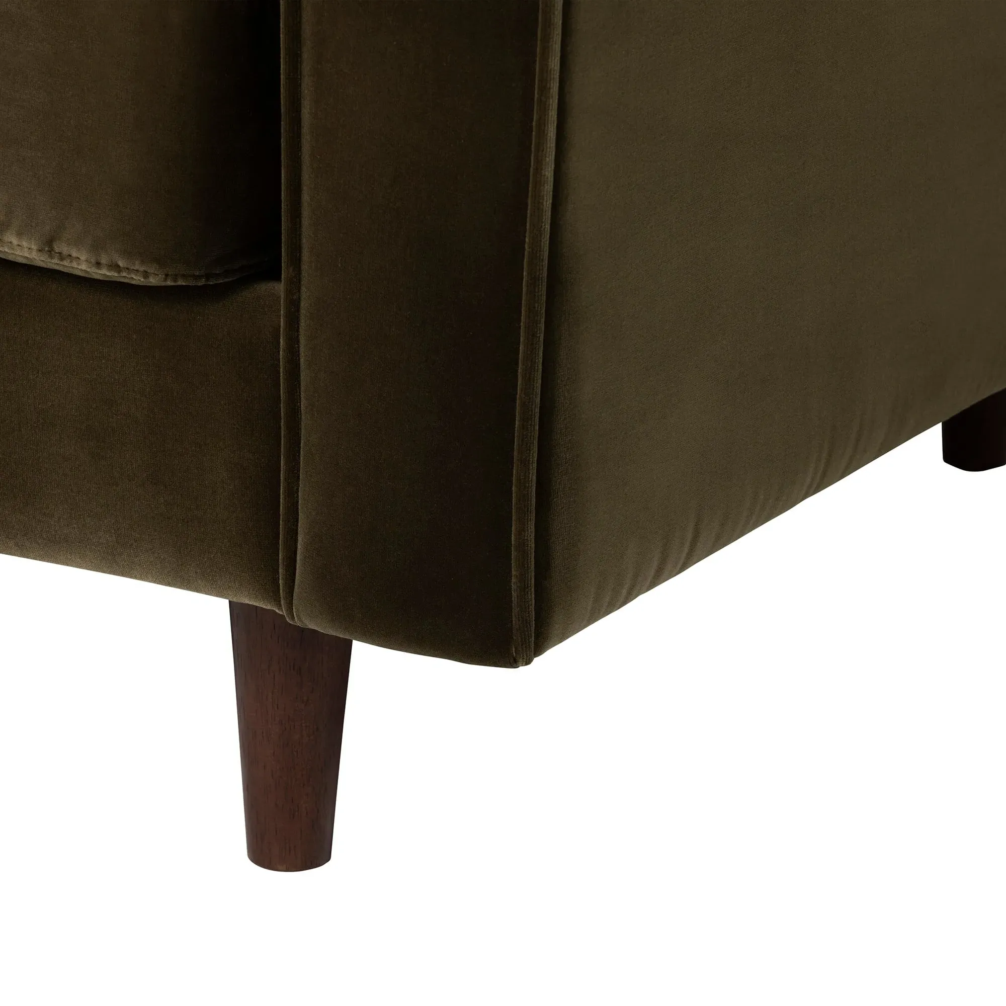 Hemingway Large 2-Seater Sofa - Green, Velvet