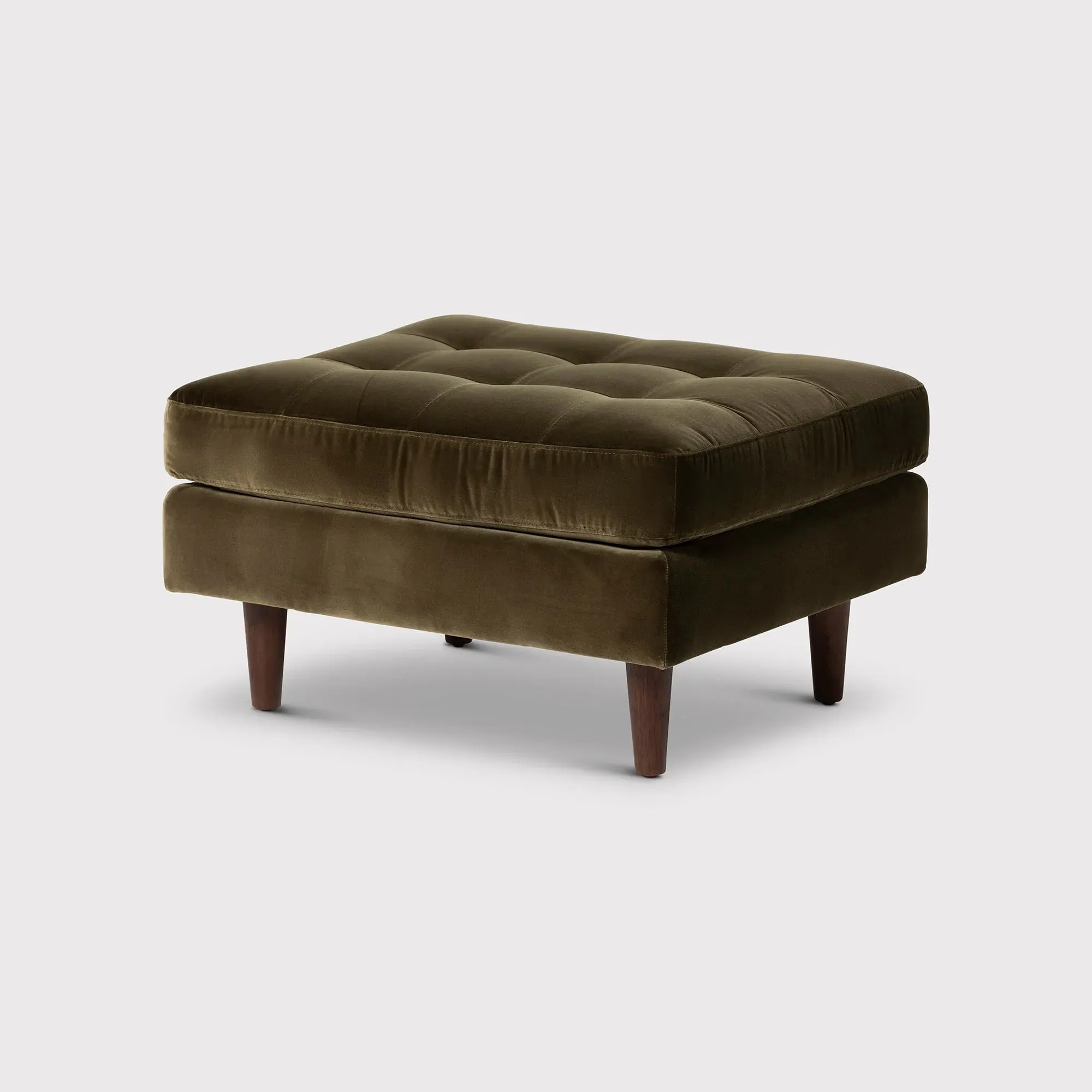 Hemingway Ottoman - Green, Velvet image